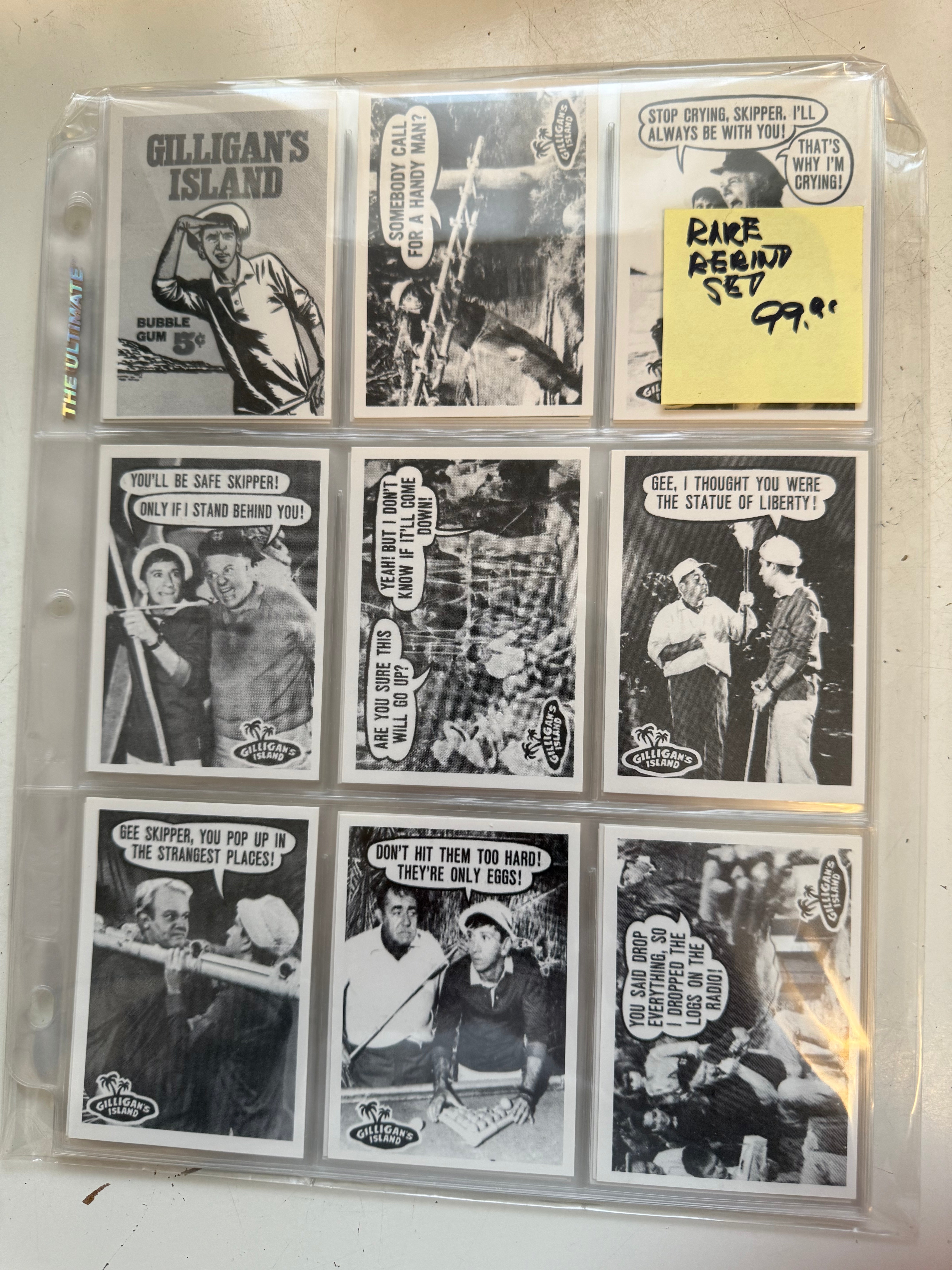 Gilligans Island TV show rare reprint cards set (only 2500 produced)