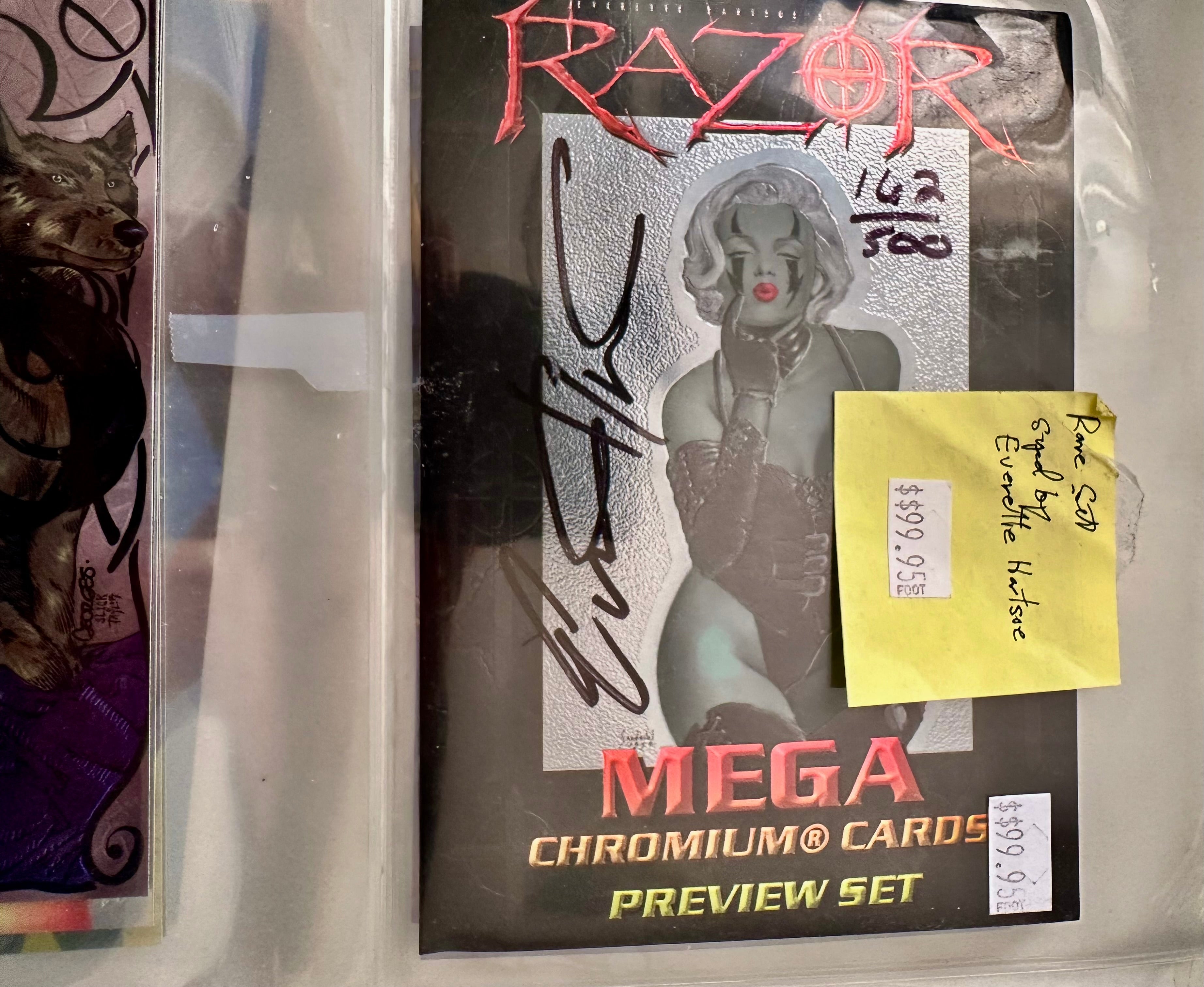 Razor Chromium foil preview cards rare artist autograph numbered cards set