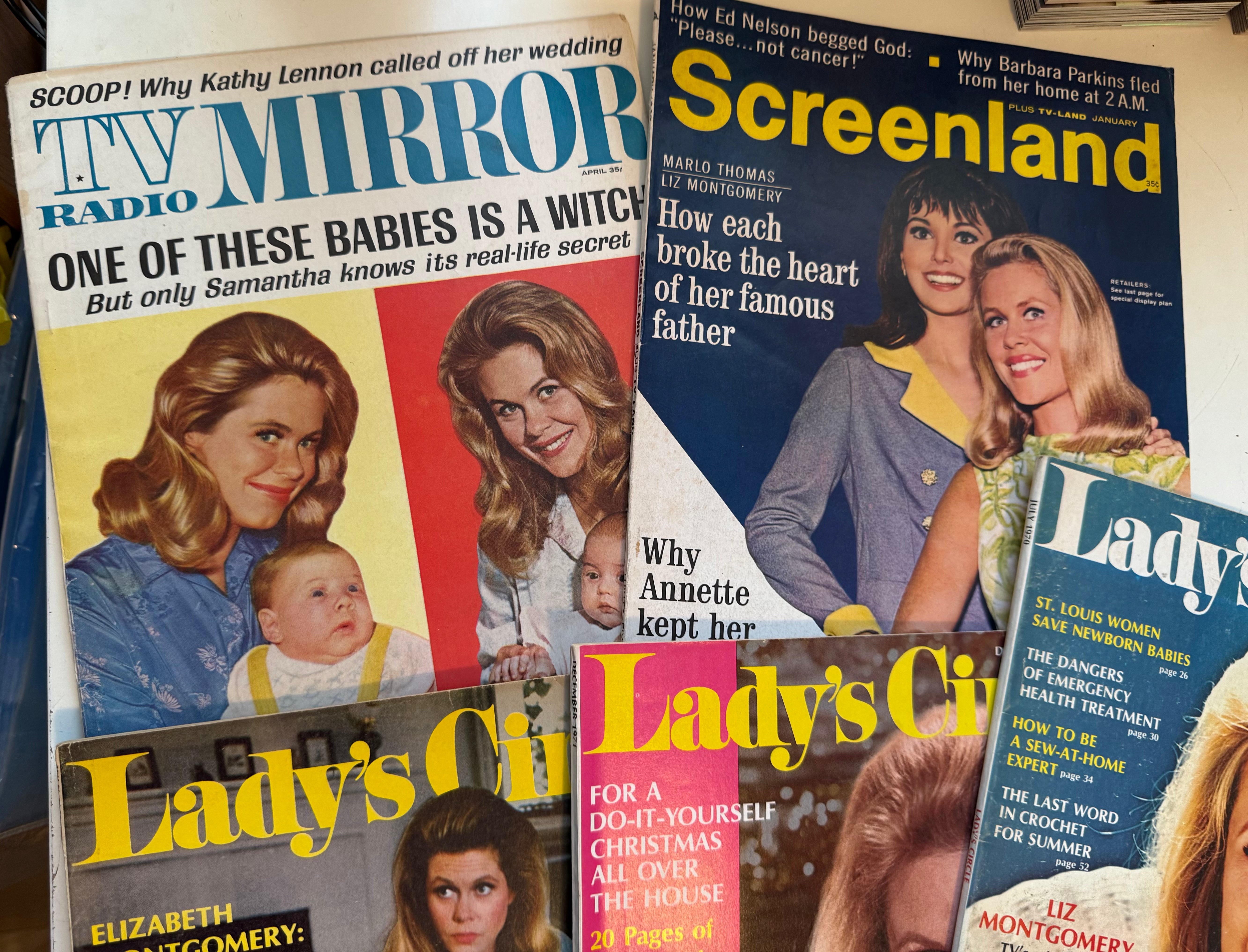 Bewitched TV show 5 vintage TV magazines lot deal 1960s and 70s