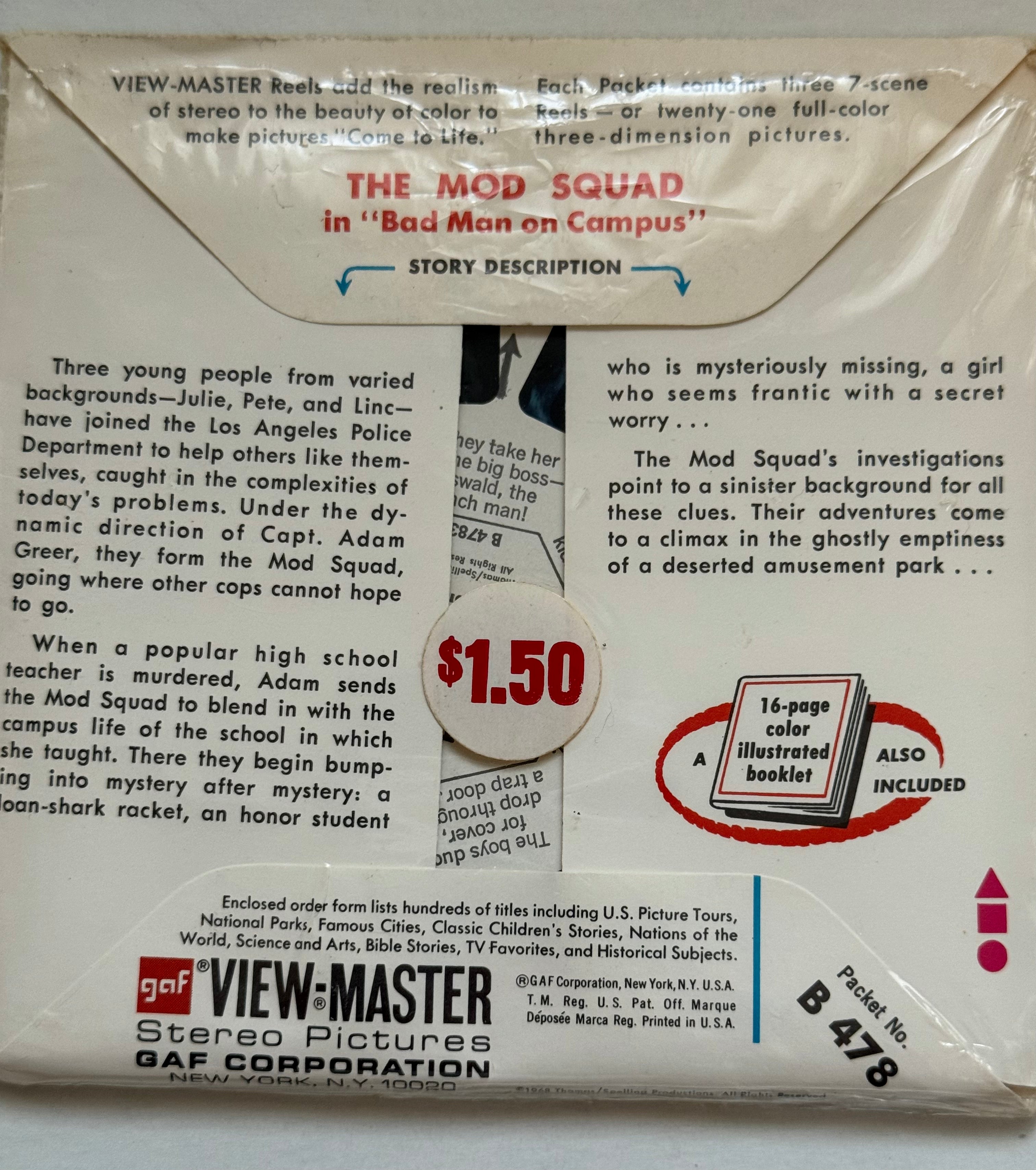 Mod squad TV show Viewmaster 1968
