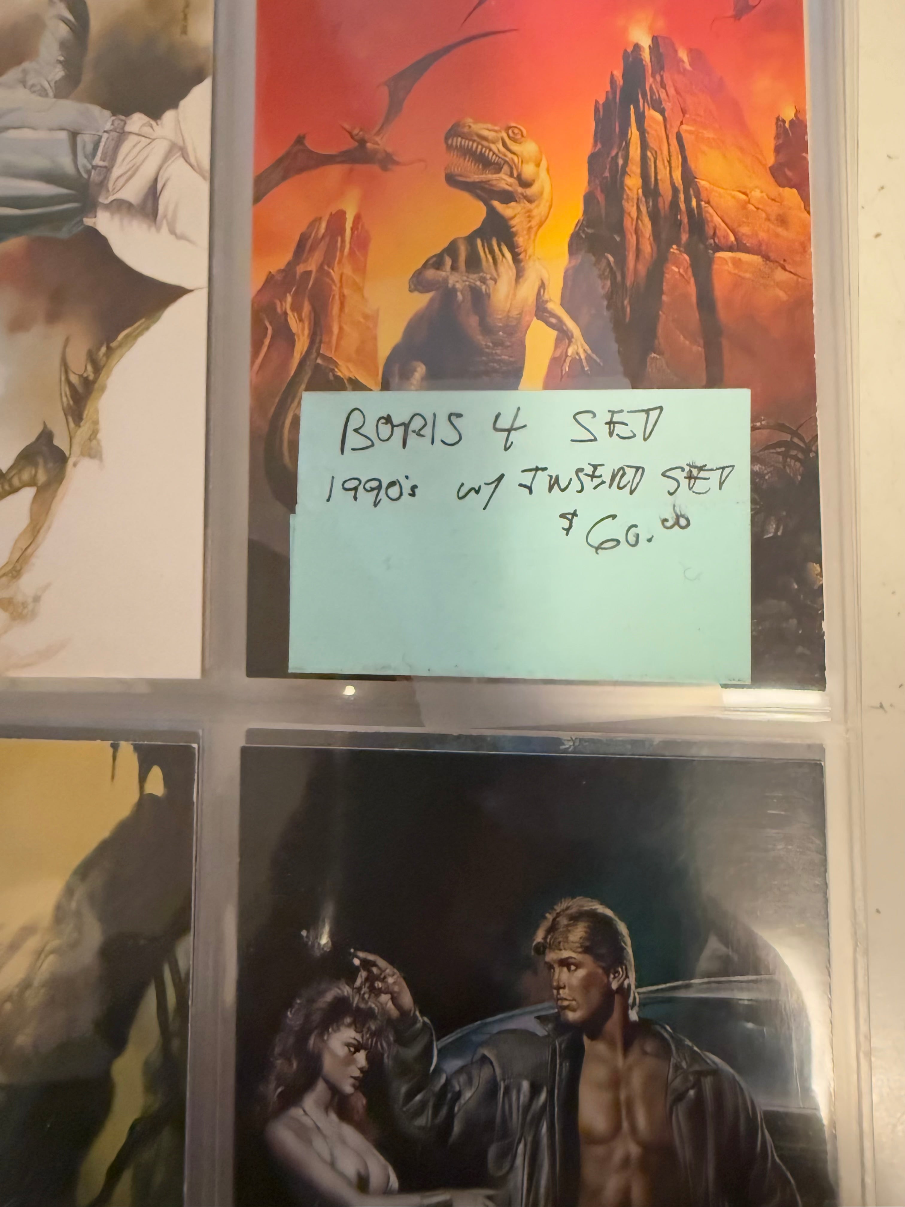 Boris fantasy artist series 4 cards set with foil insert set 1990s