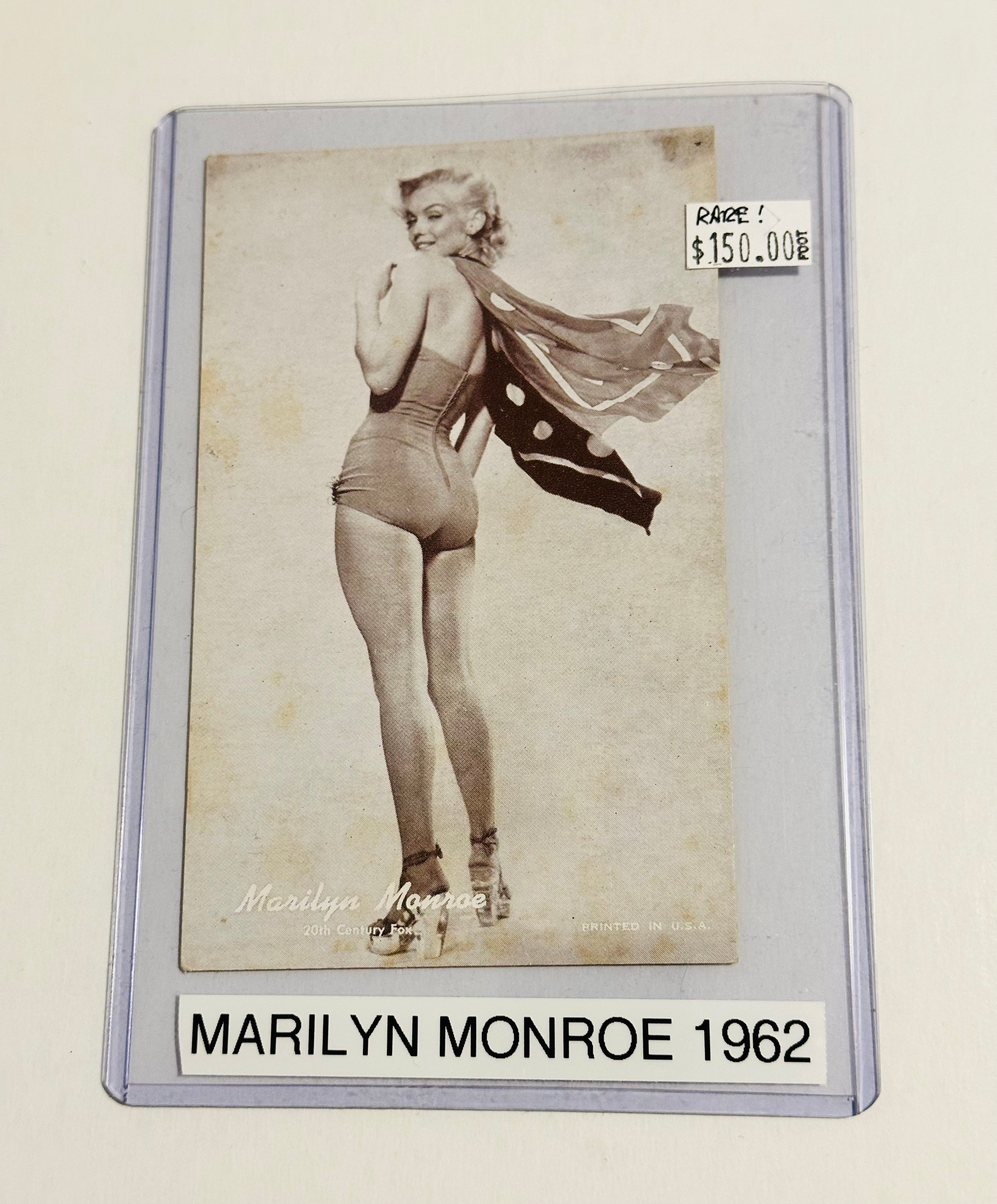 Marilyn Munroe Movie Star Legend rare exhibit card 1962
