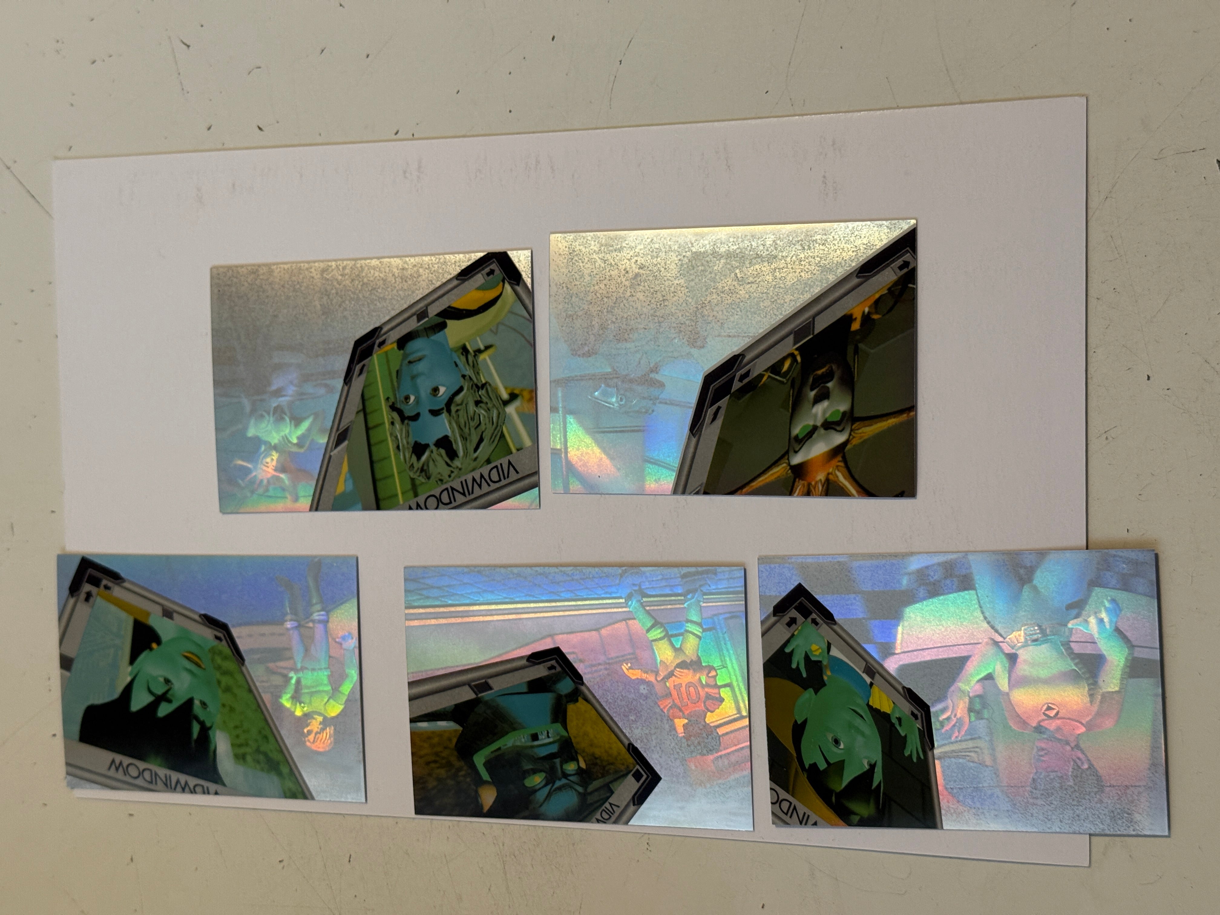 Reboot TV show holoblast hologram insert cards set 1995