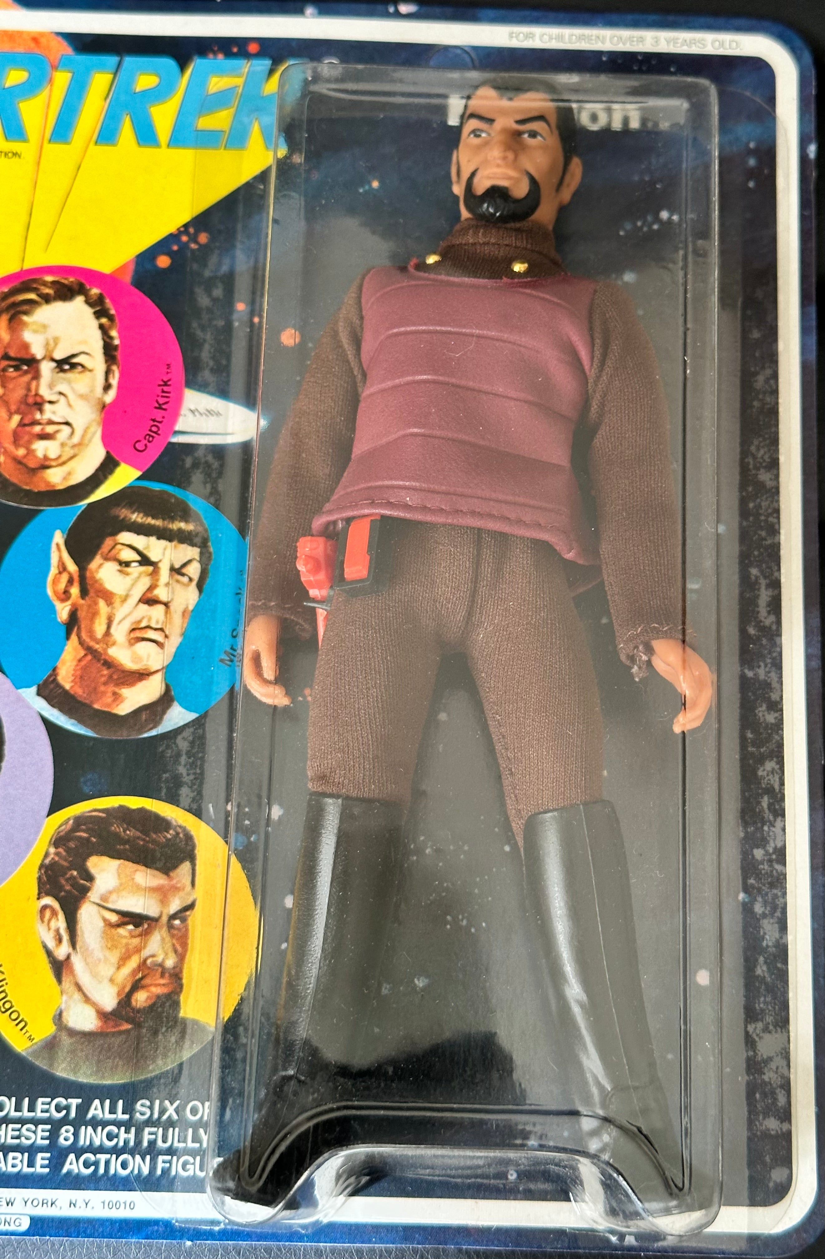 Star Trek Klingon original Mego figure in package 1974