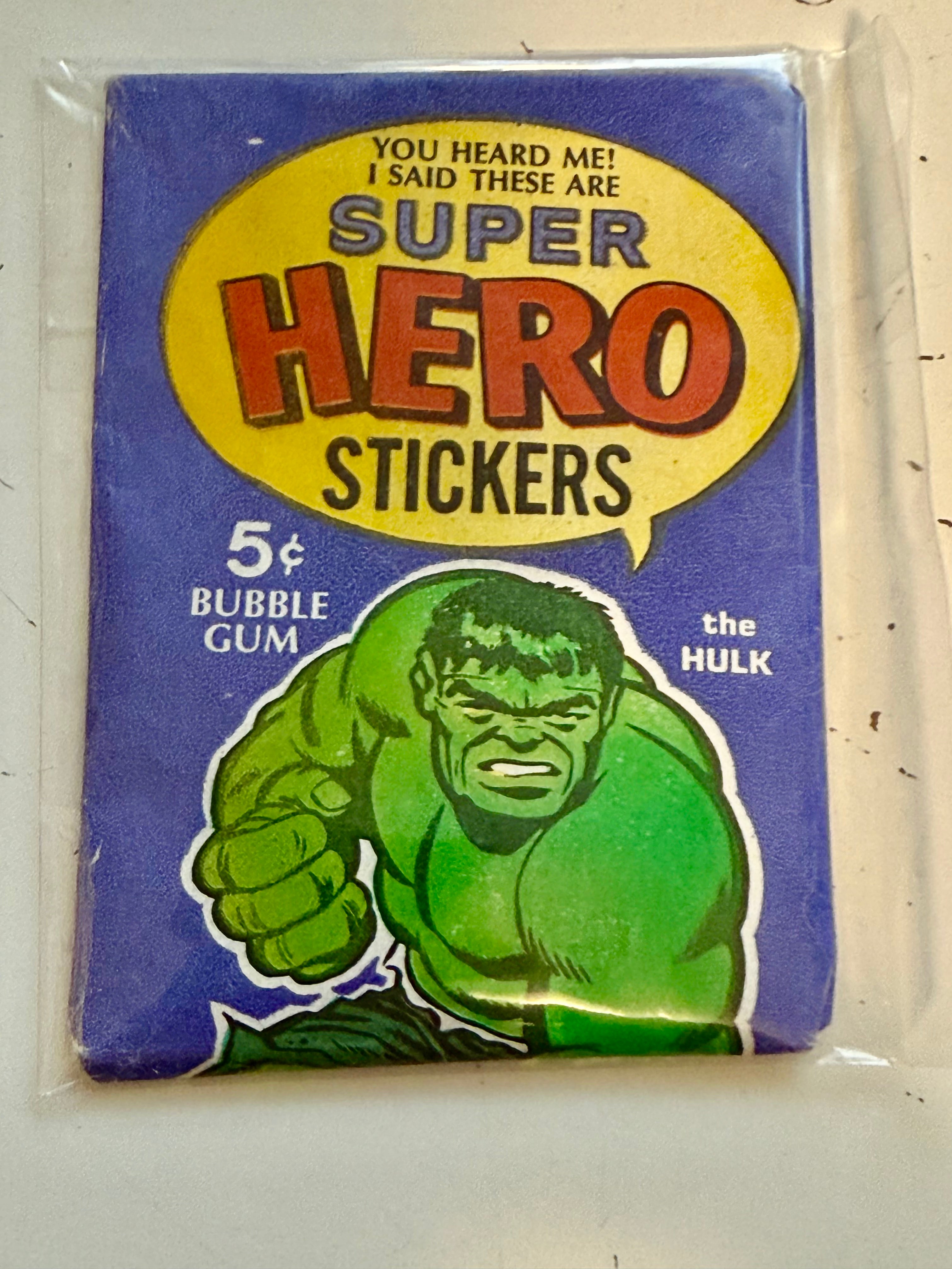 1967 Marvel stickers rare factory sealed pack