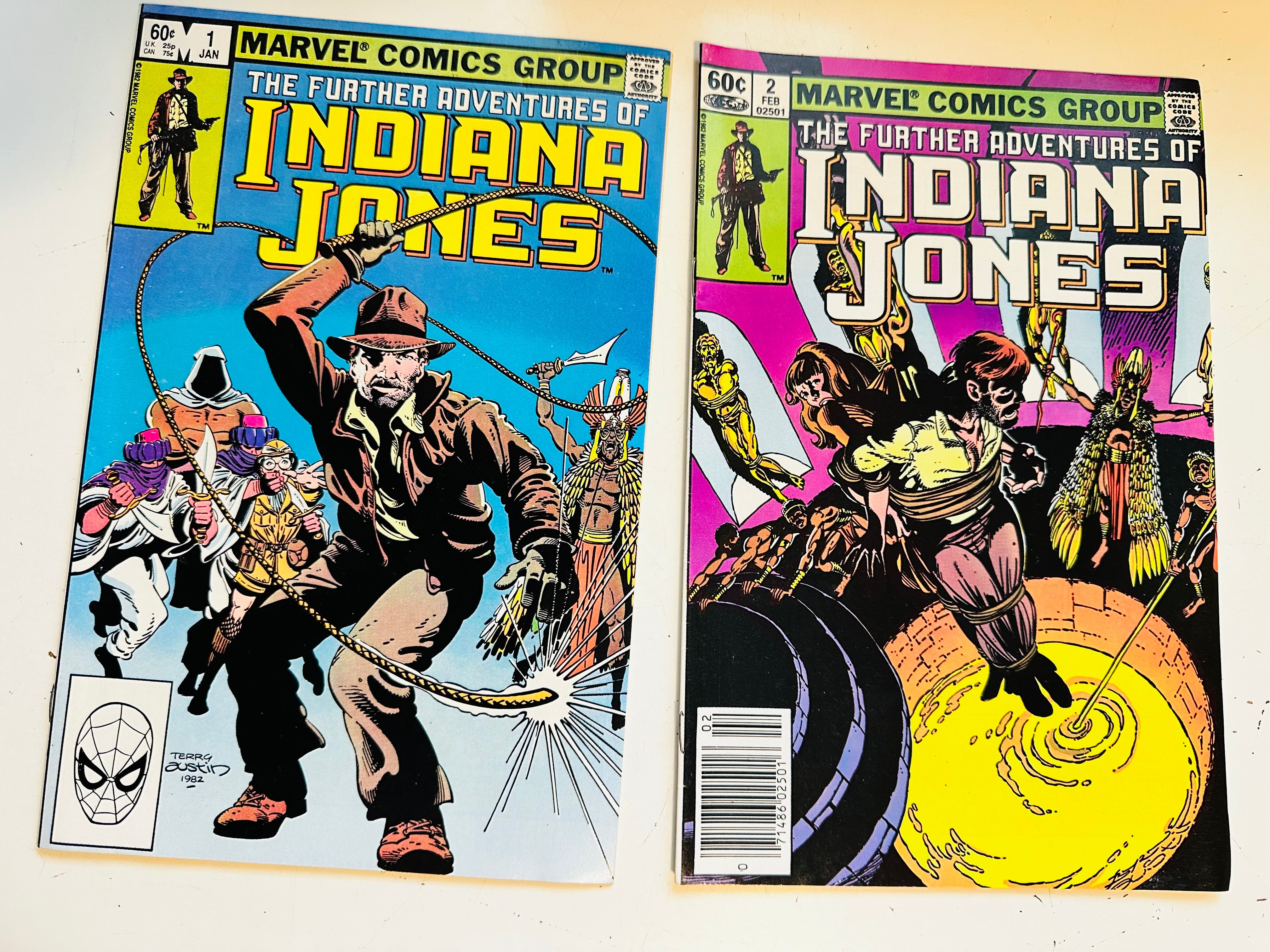 Indiana Jones #1 and #2 high grade comics lot deal 1983.