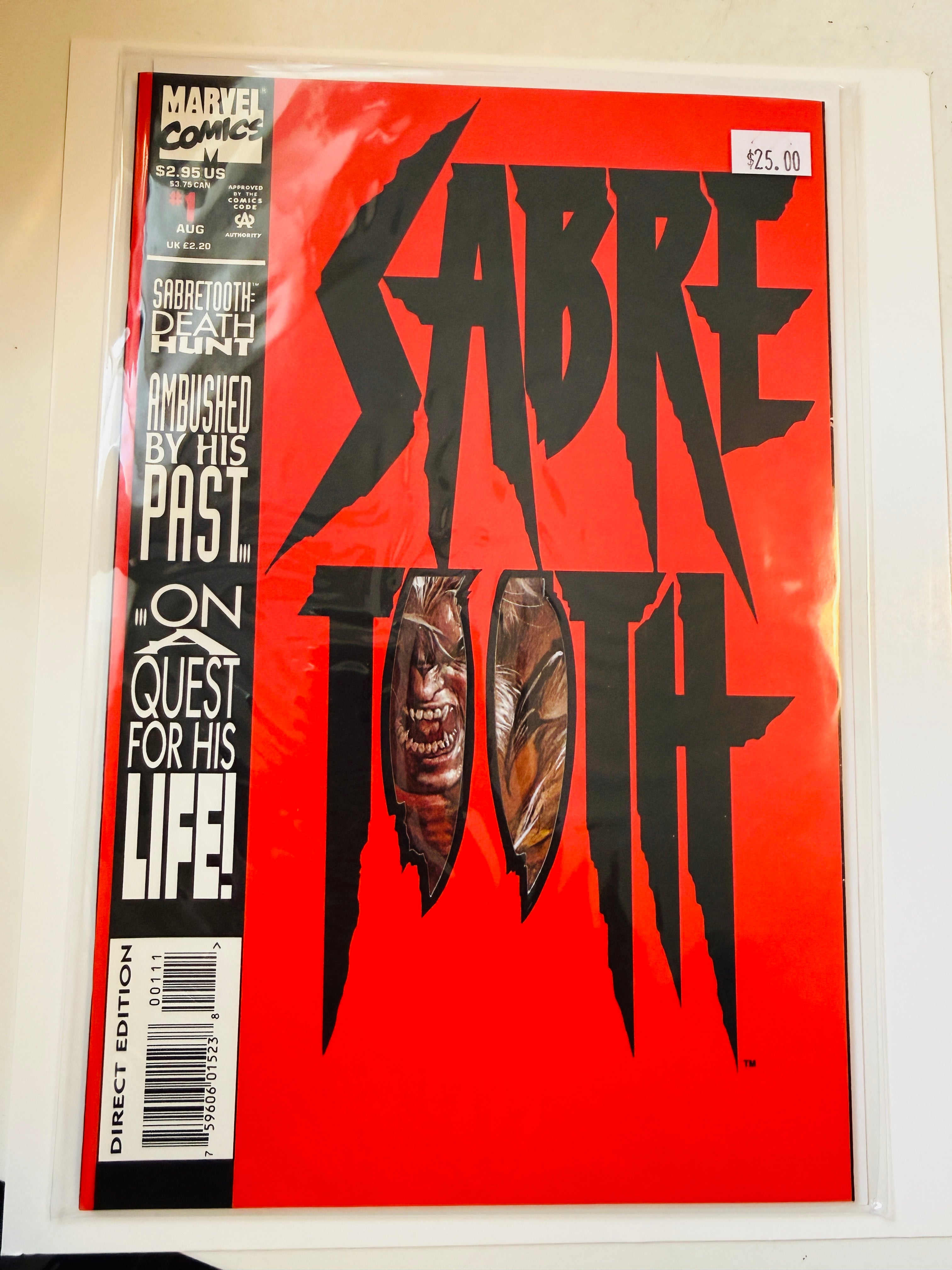 Sabre Tooth vintage #1 high grade condition comic book 1993