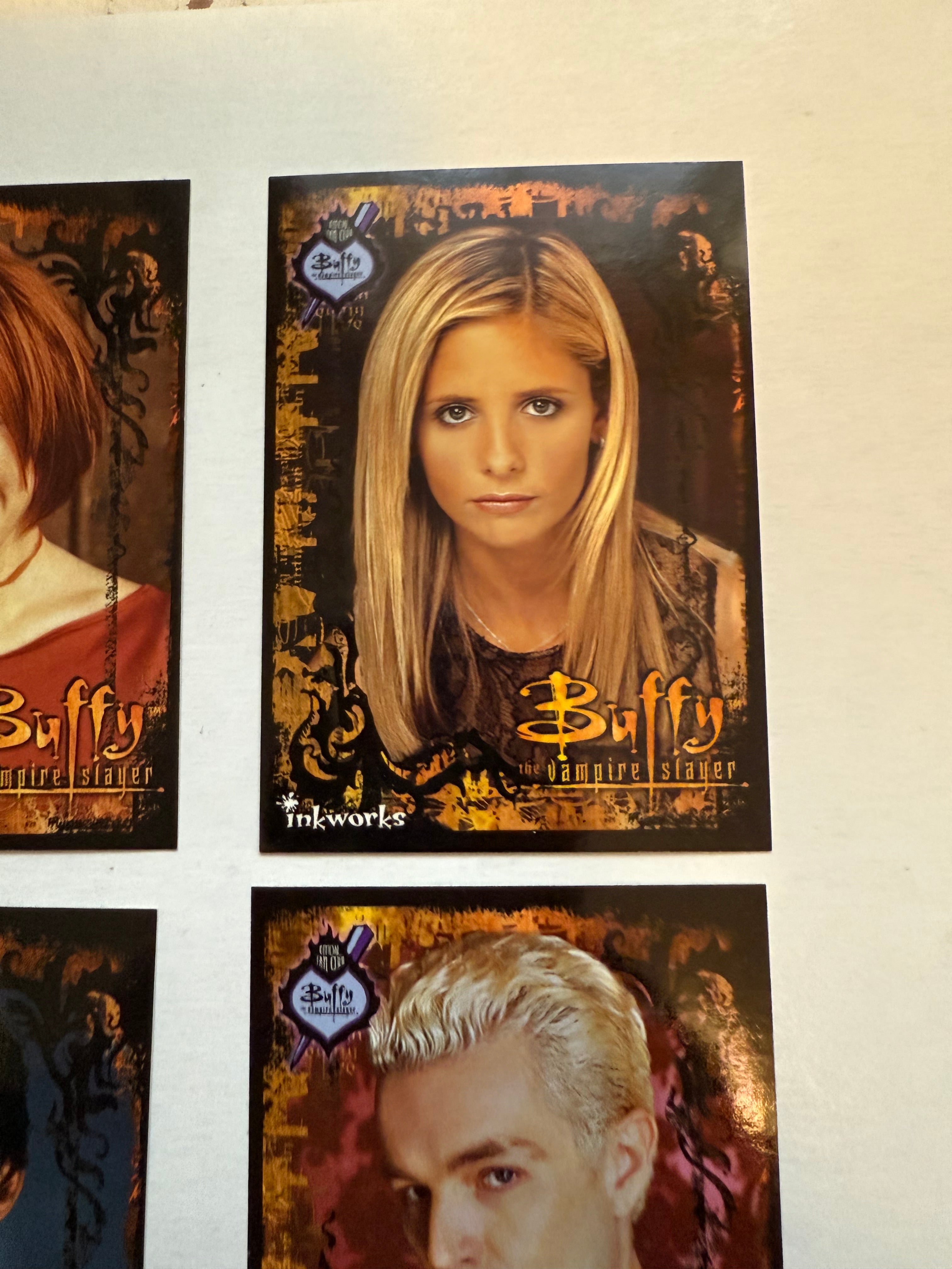 Buffy the Vampire Slayer 4 cards rare issued set 2000