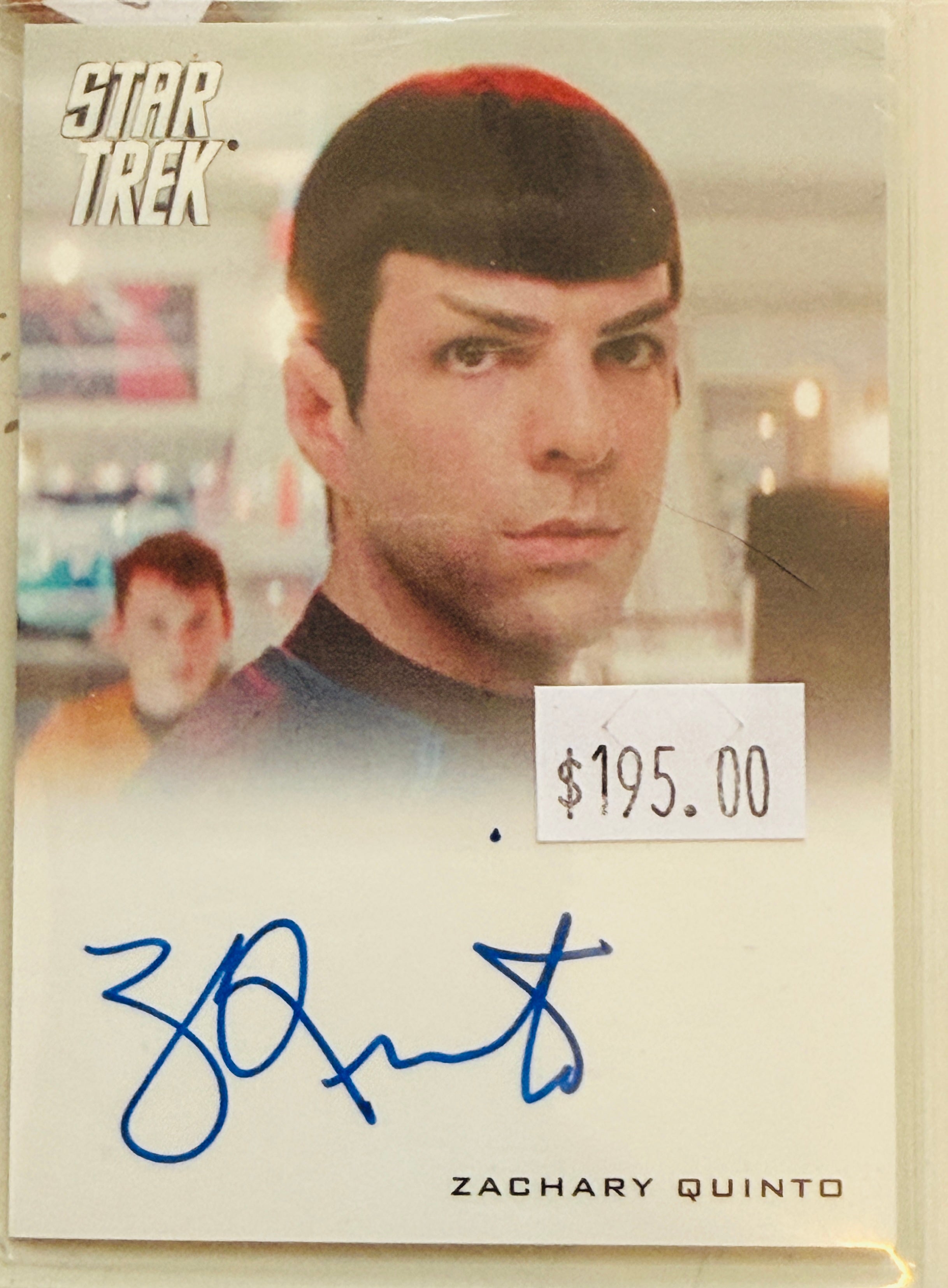 Star Trek Zachary Quinto rare Spock autograph insert card
