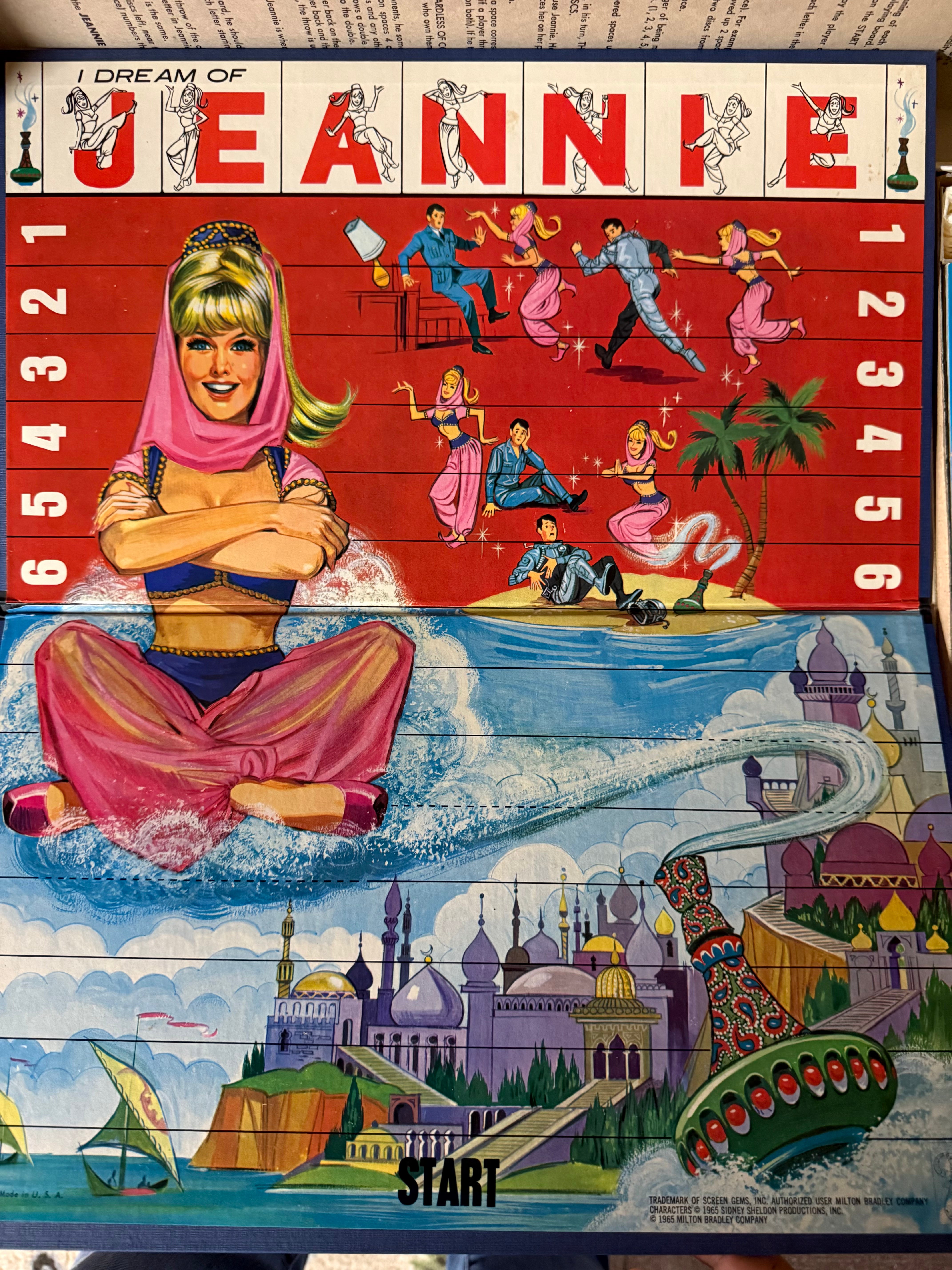 I dream of Jeannie TV show rare board game 1965