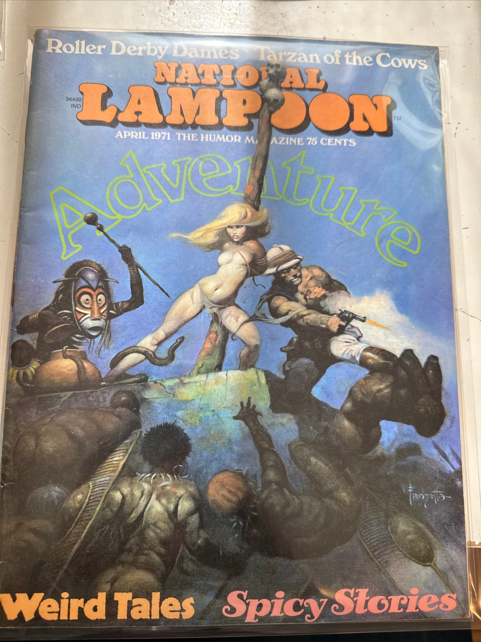 National Lampoon Frank Frazzetta cover comedy magazine 1971