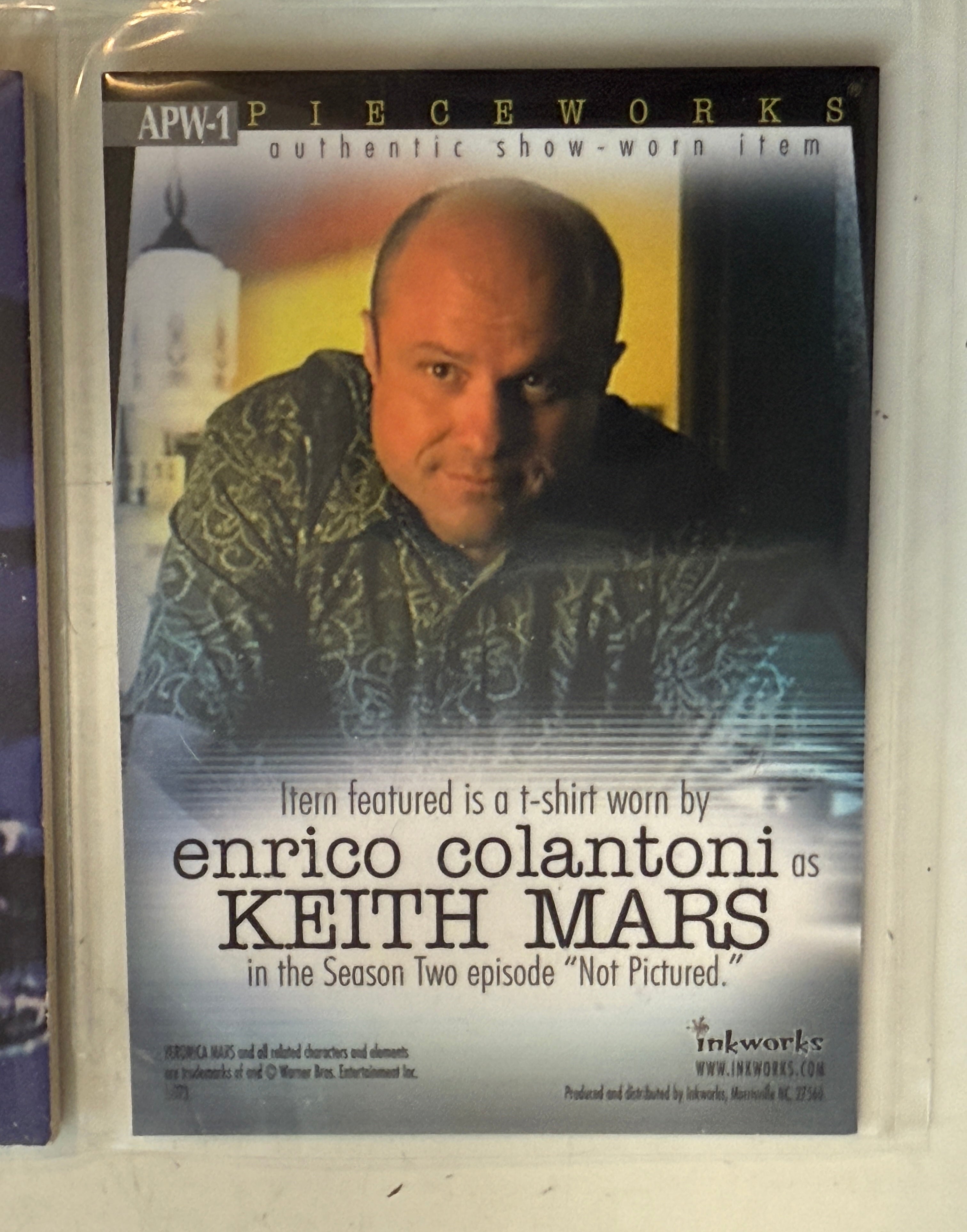 Veronica Mars TV show memorabilia insert card autographed by Enrico sold with COA