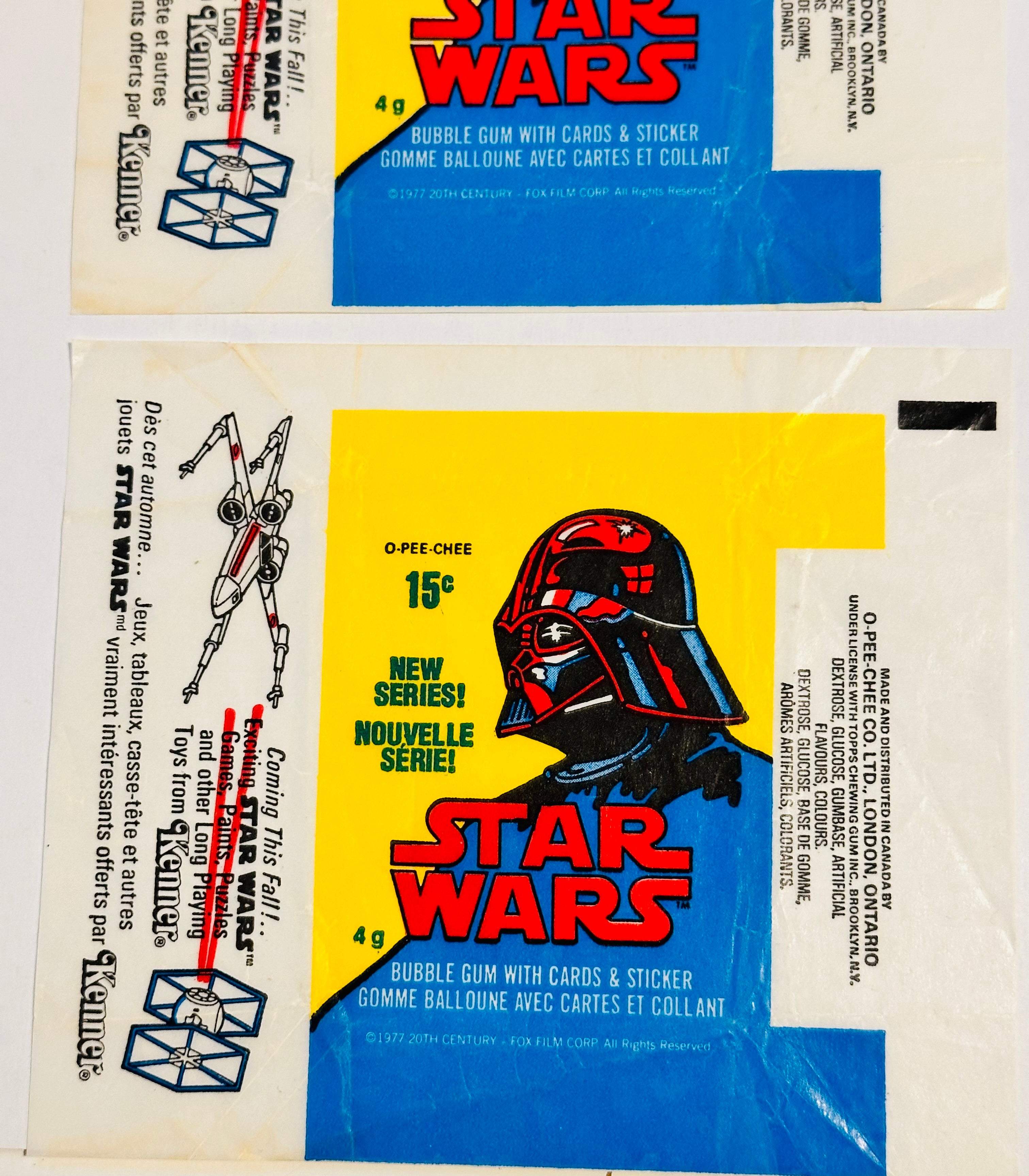 Star Wars series 2 rare Opc Canadian two wrappers deal 1977