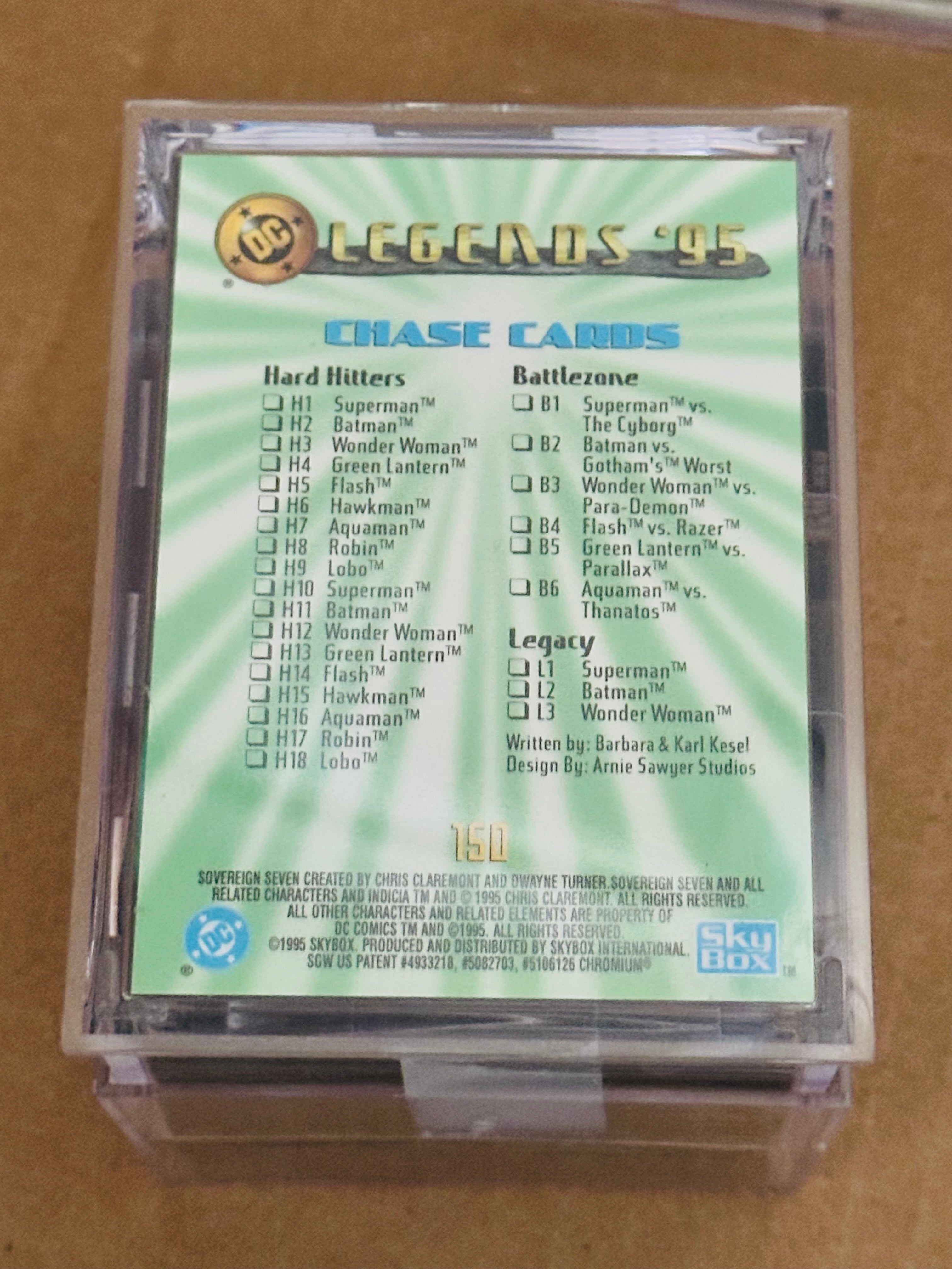 DC Legends rare foil cards set 1995