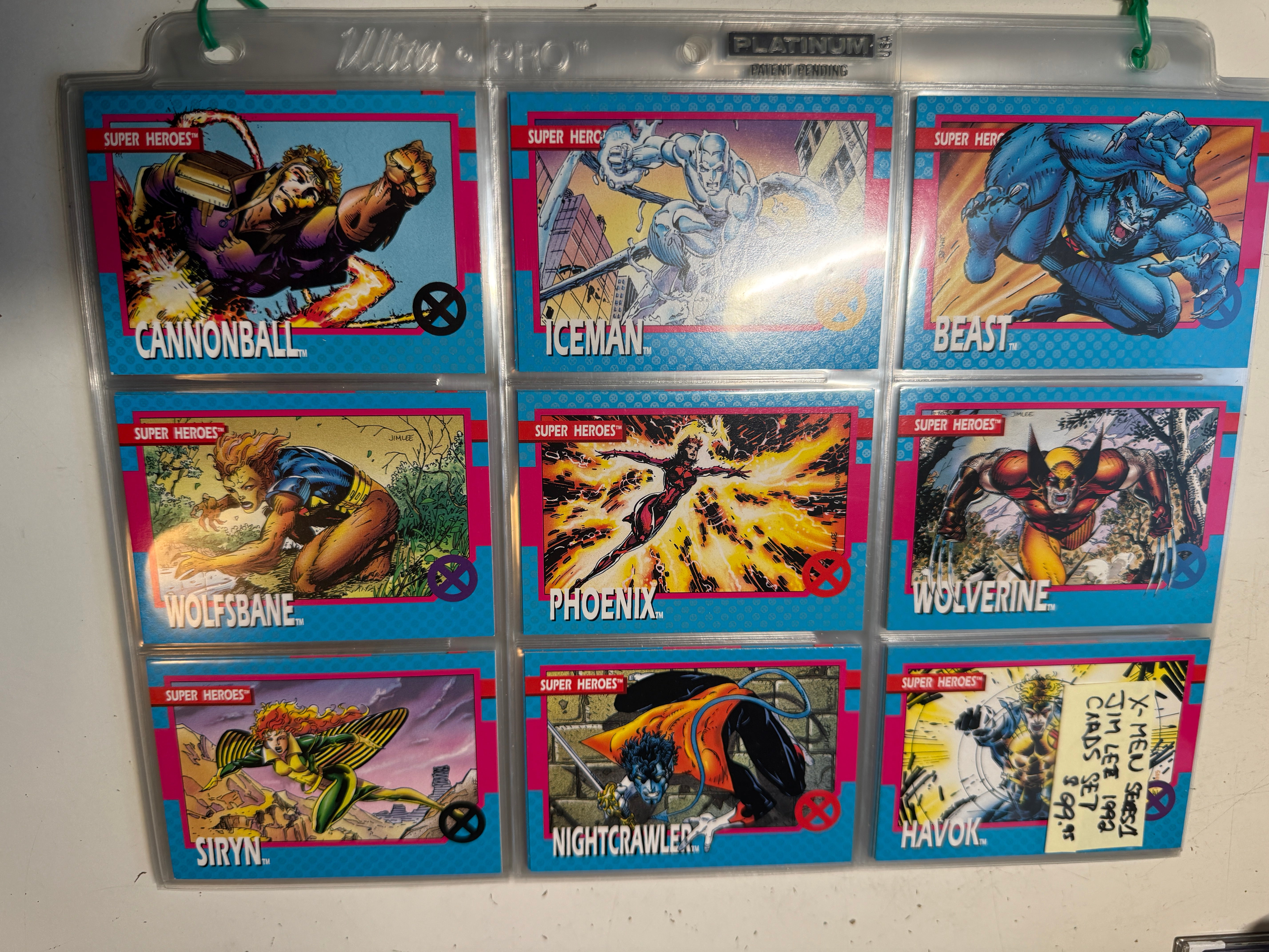 X-Men Jim Lee series 1 skybox vintage cards set in Pages 1992