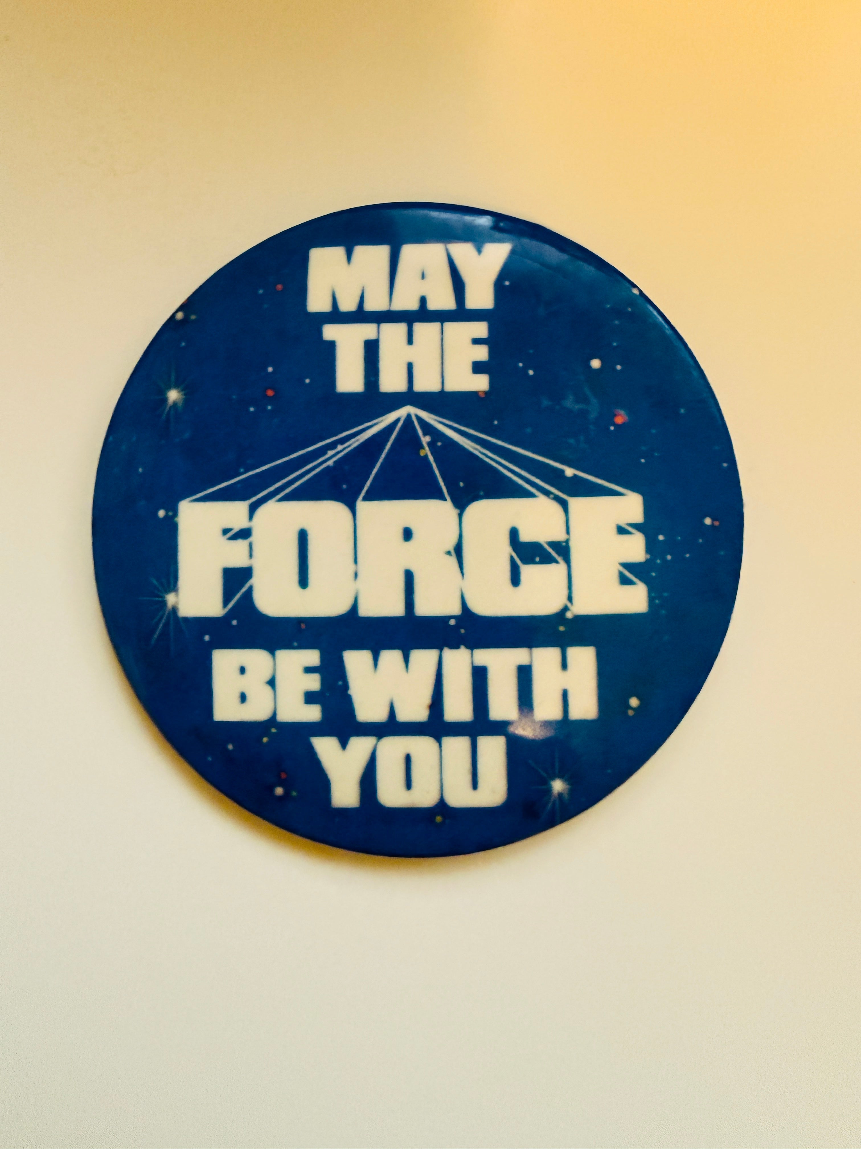 Star Wars original vintage 3x3 size button 1980