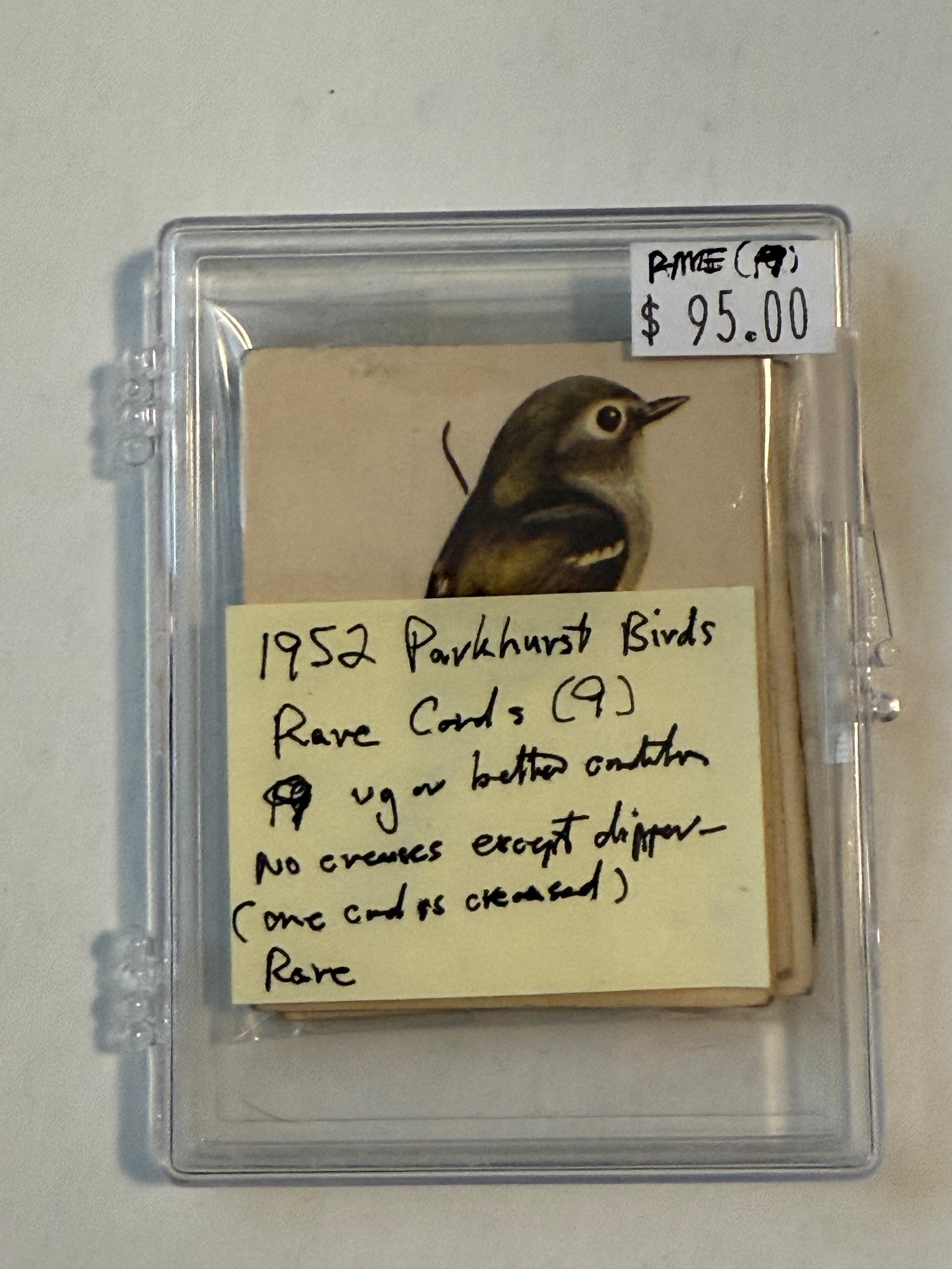 Parkhurst vintage birds 9 cards lot deal 1952