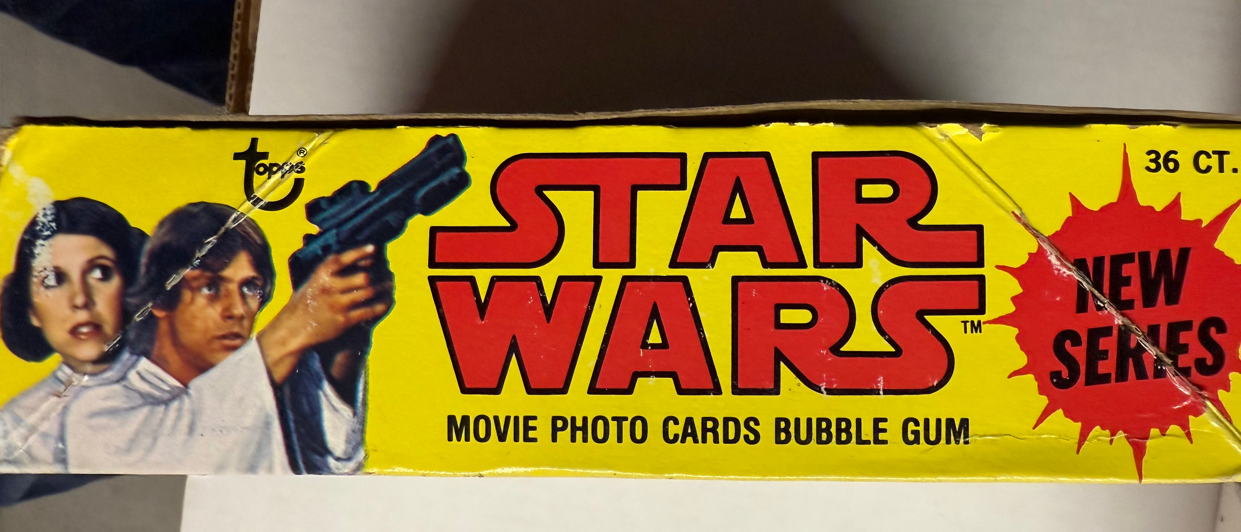 Star Wars series 2 cards, empty display box 1977