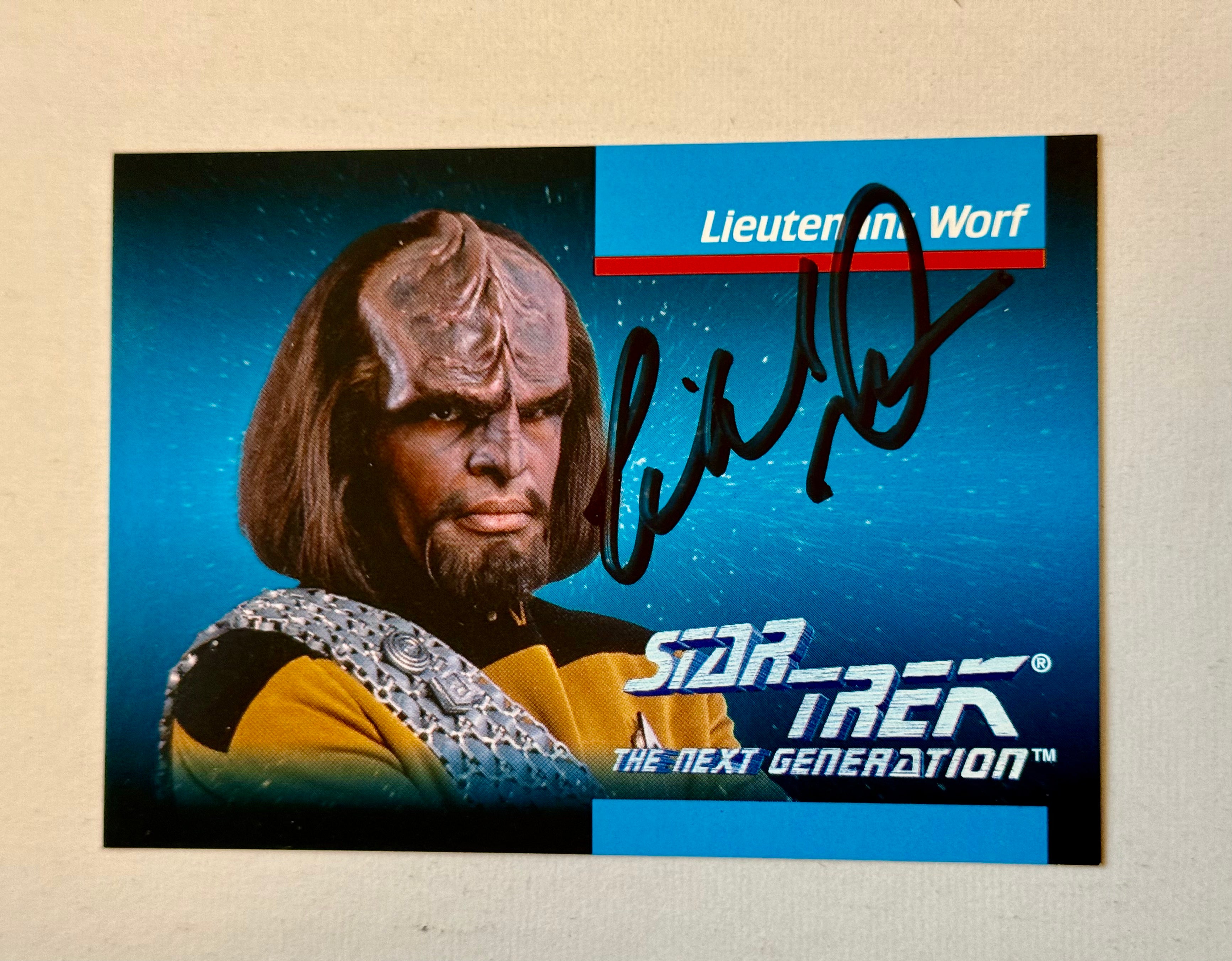Star Trek, Michael Dorn autograph card with COA
