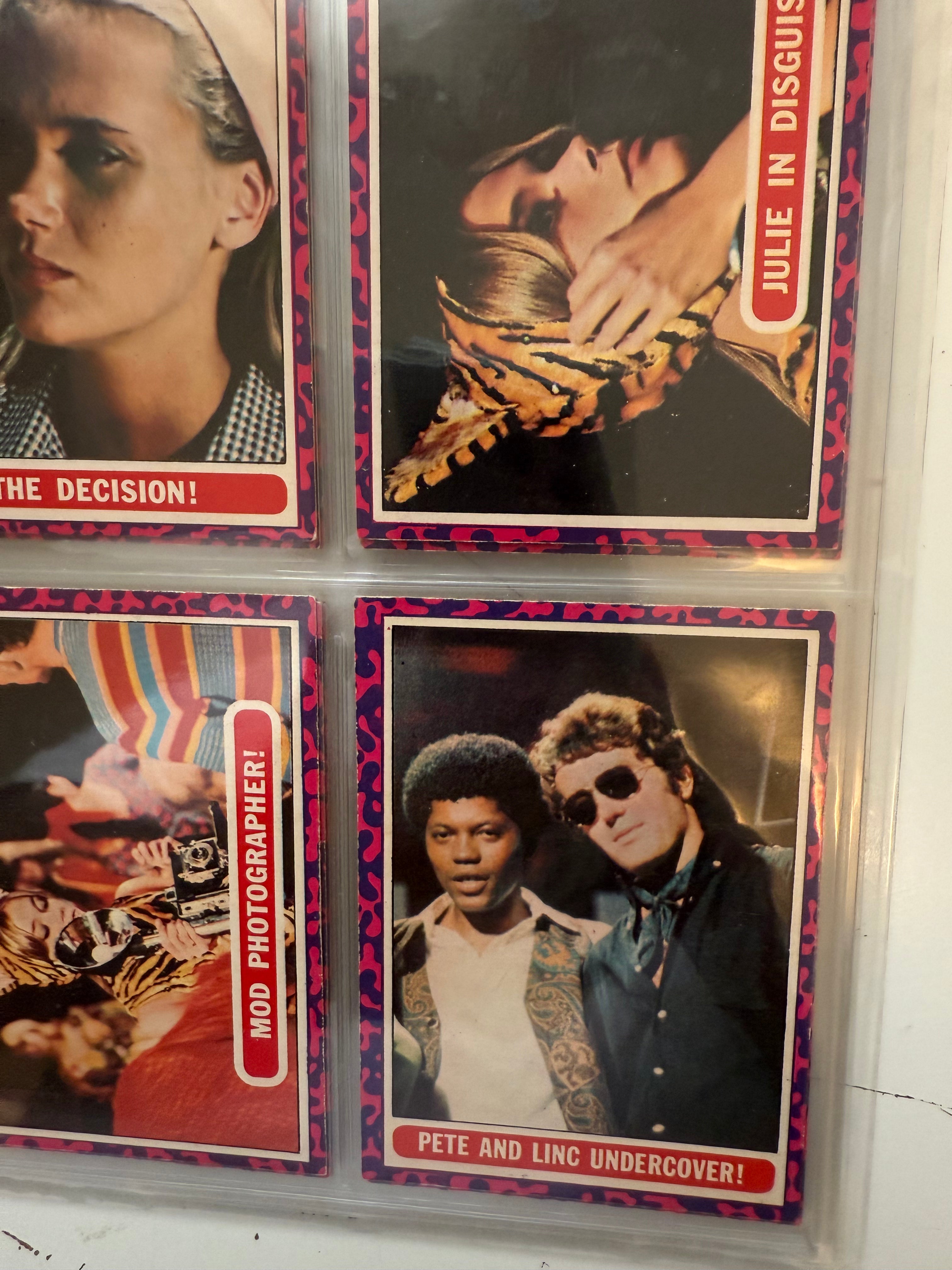 Mod Squad TV show Opc Canadian version cards set in pages 1968