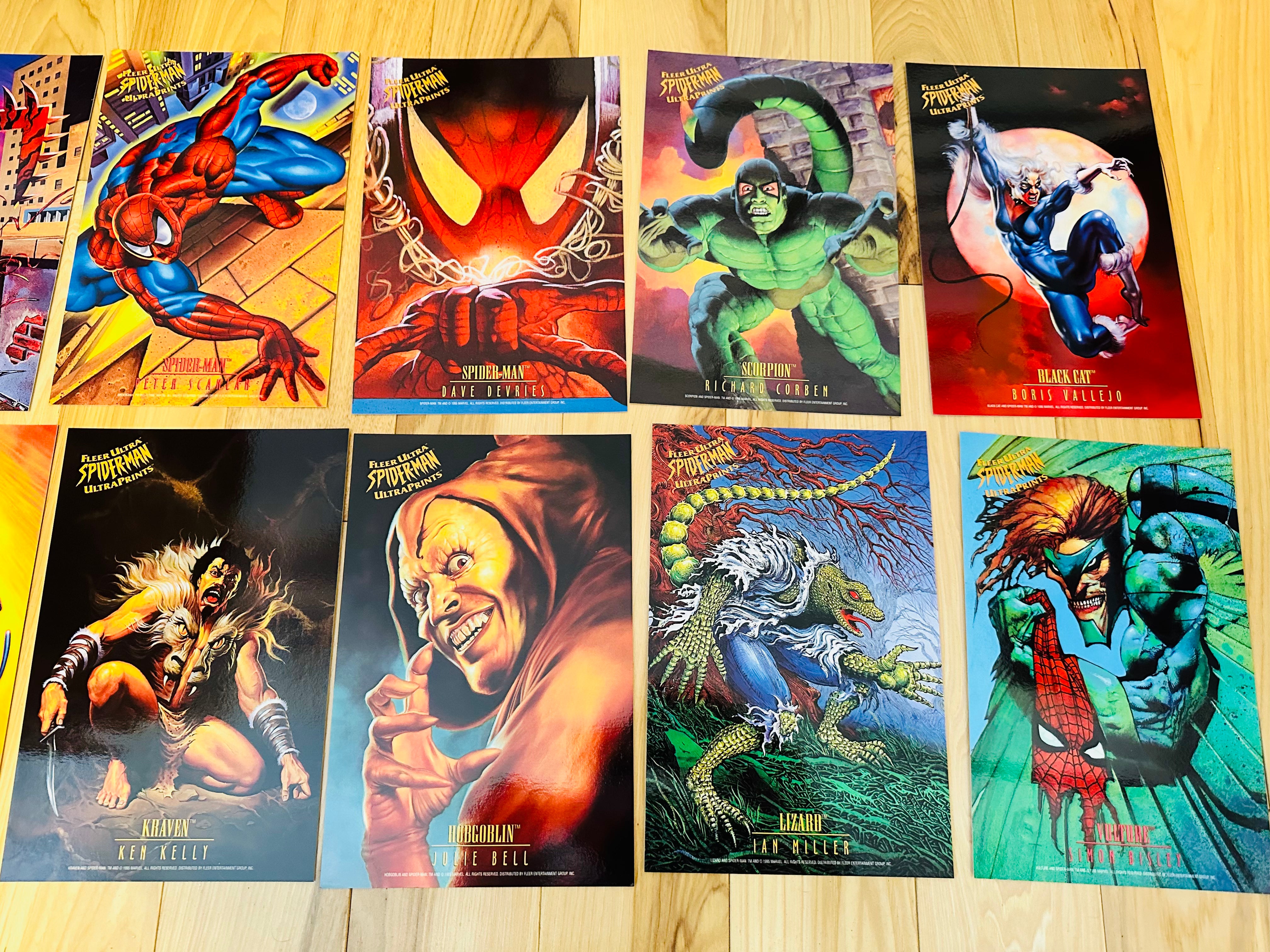Spider-Man Fleer Ultra prints 6x10 size 10 cards set 1995