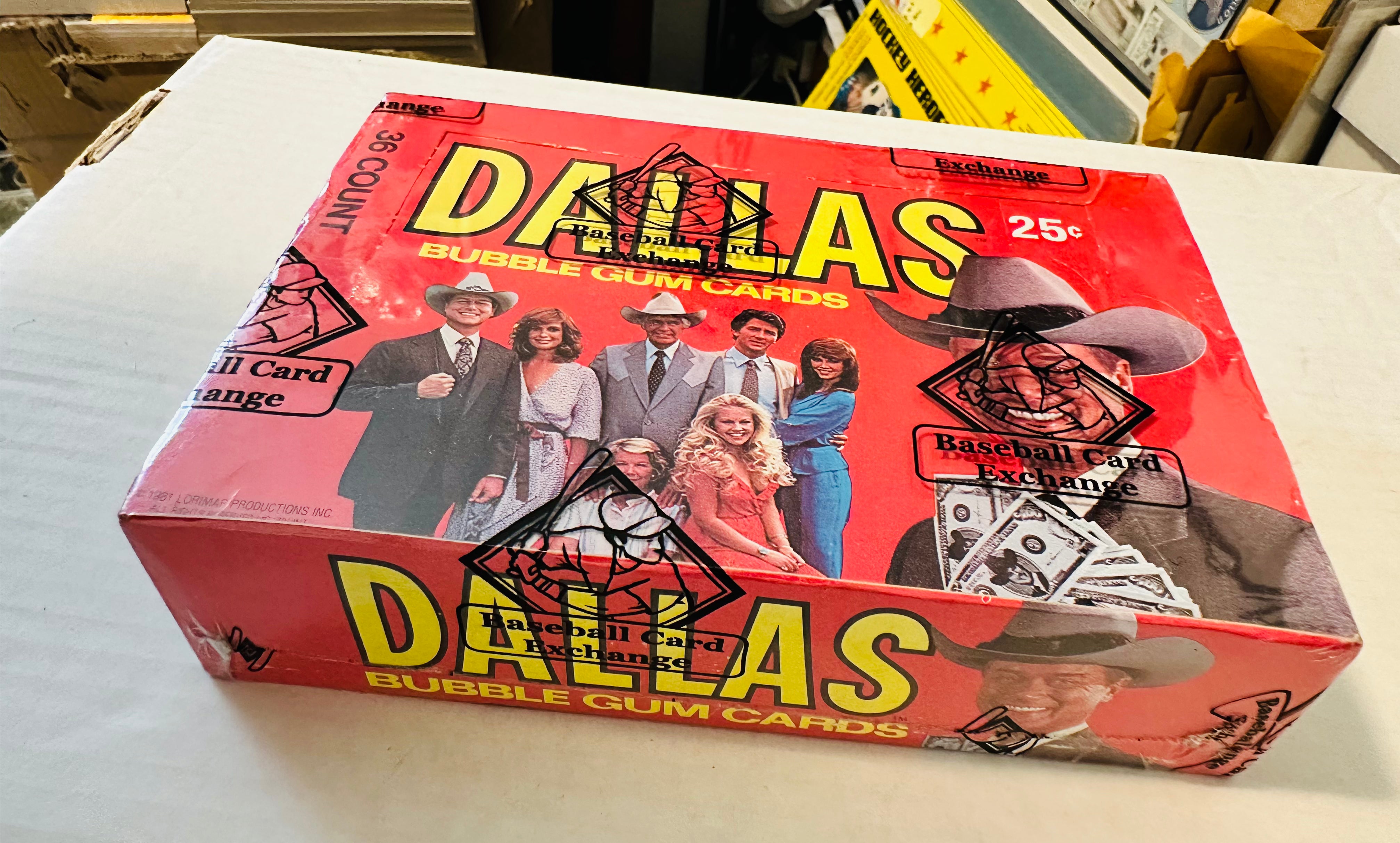 Dallas TV show cards factory sealed Baseball cards exchange wrapped and certified box 1981