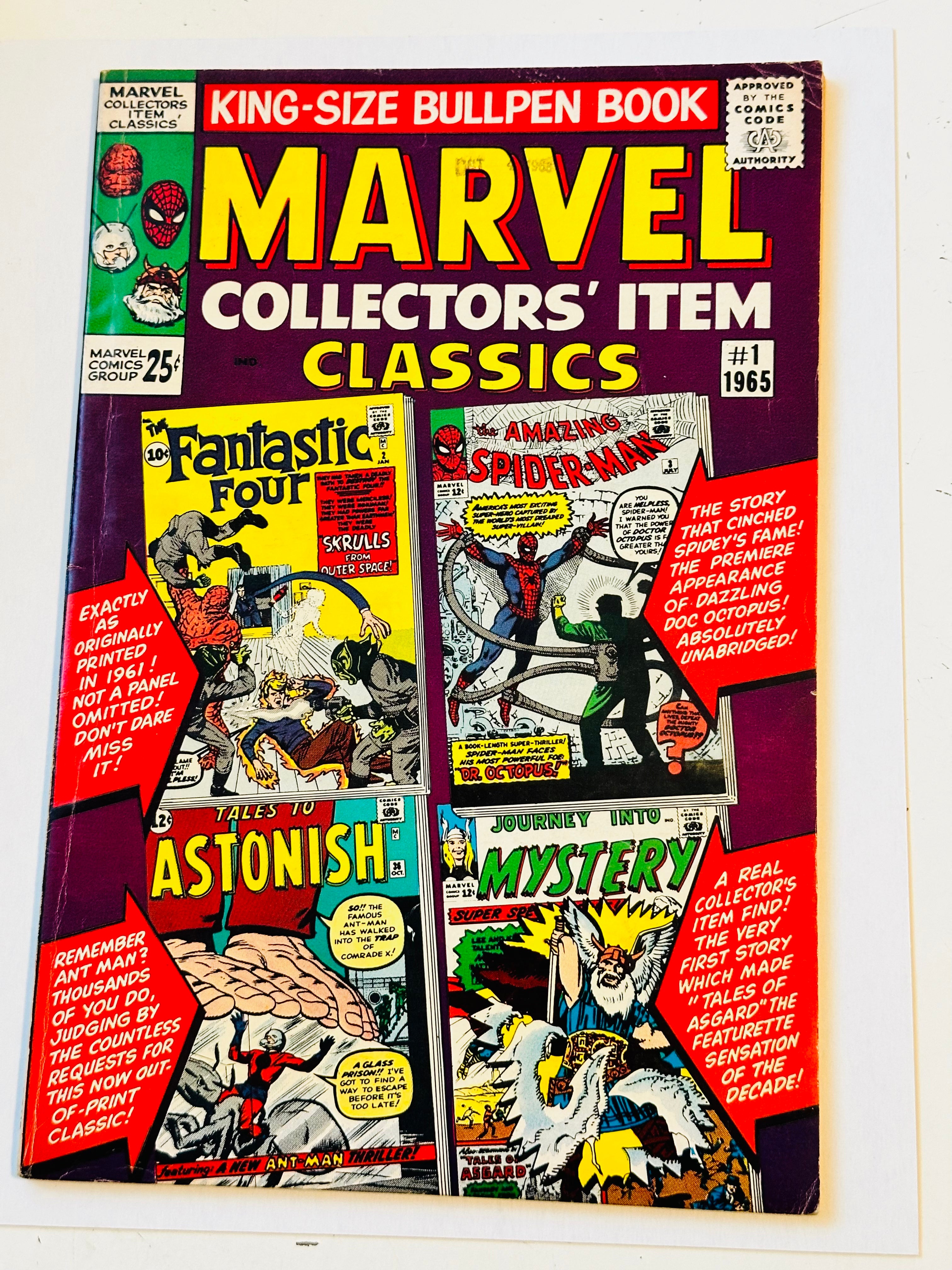 Marvel collectors items classic #1 comic book 1965
