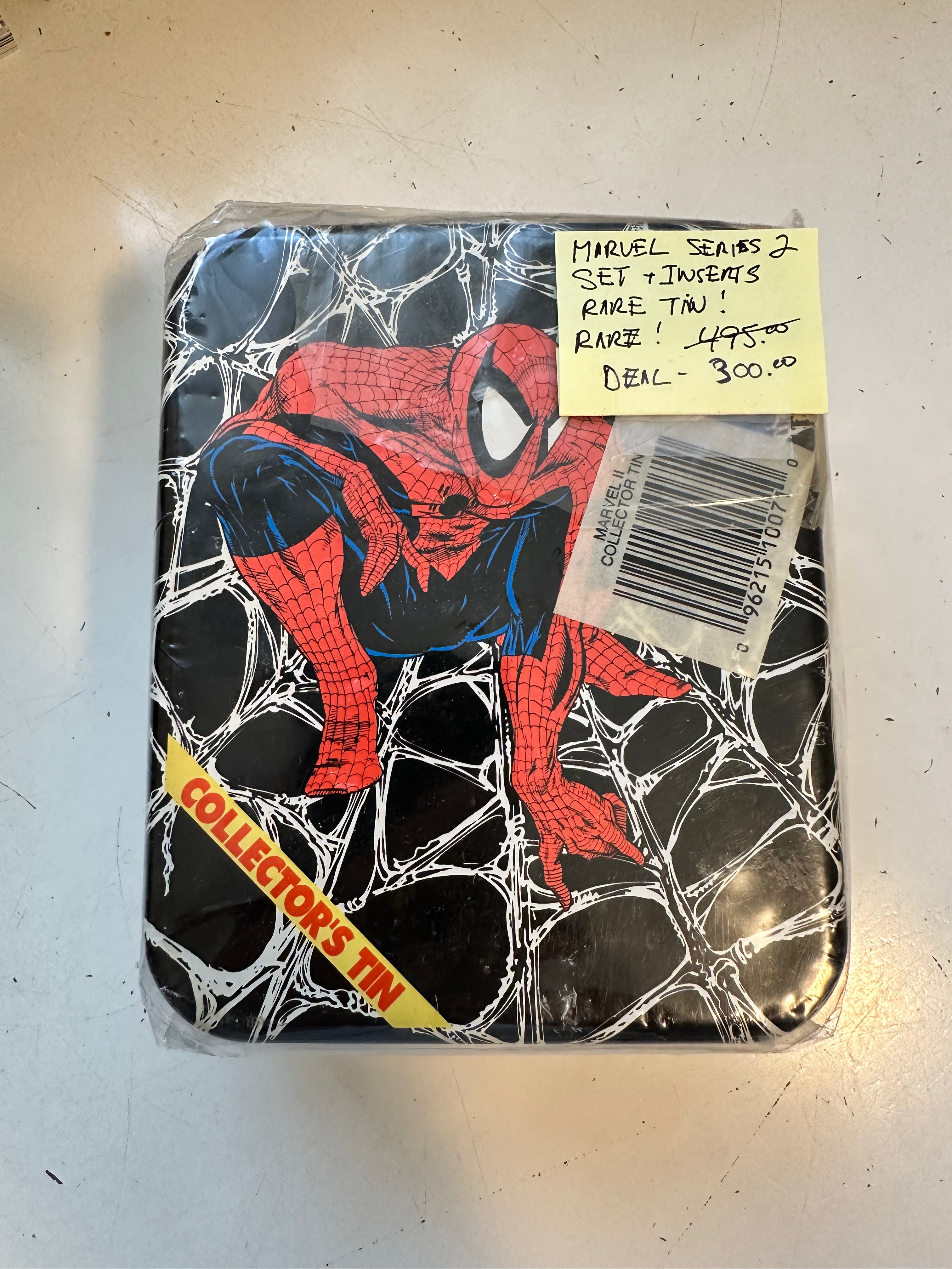 Marvel universe, series 2 cards and insert set in factory tin 1991