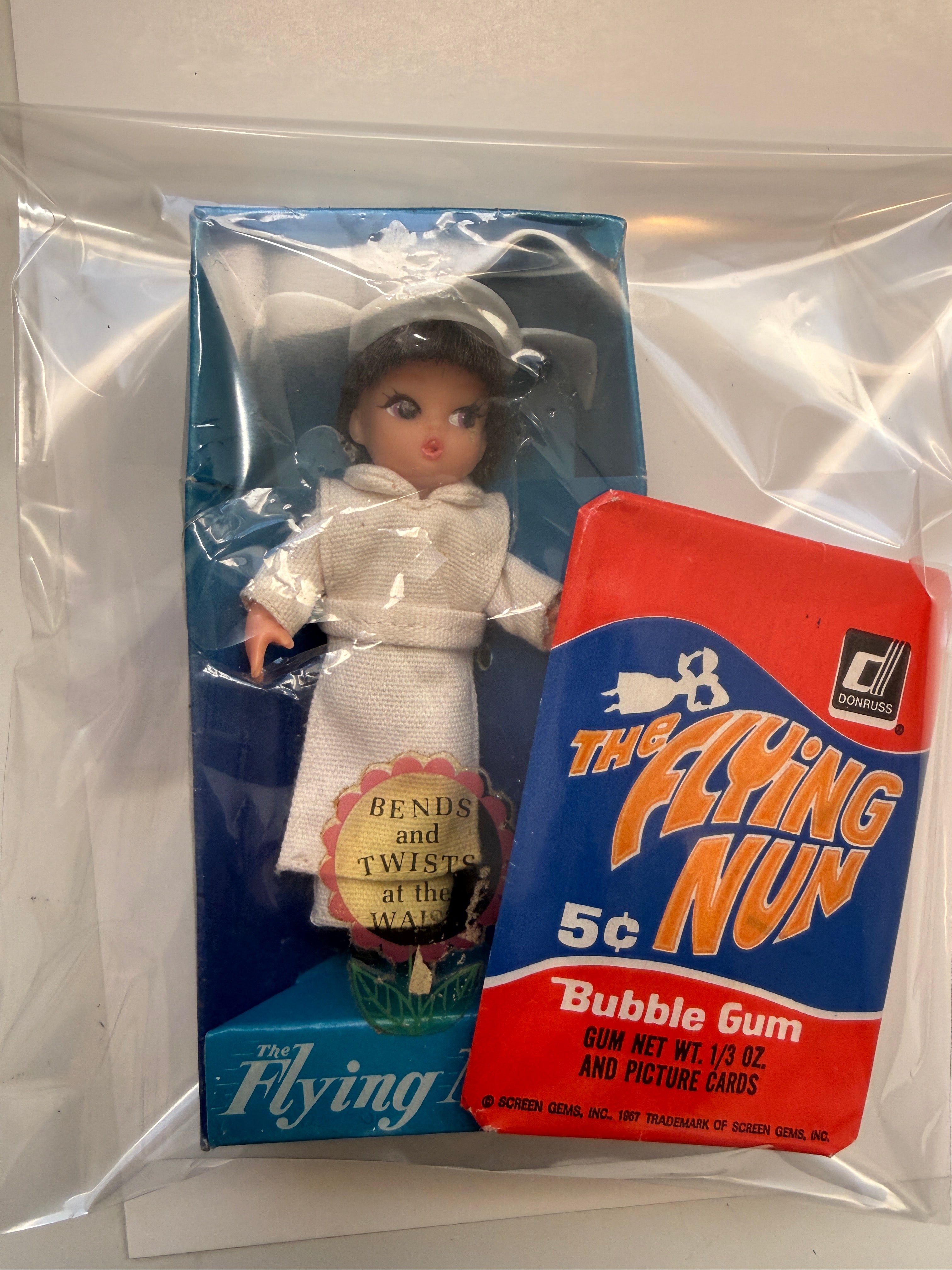 Flying Nun TV show rare vintage doll in package with card wrapper 1967