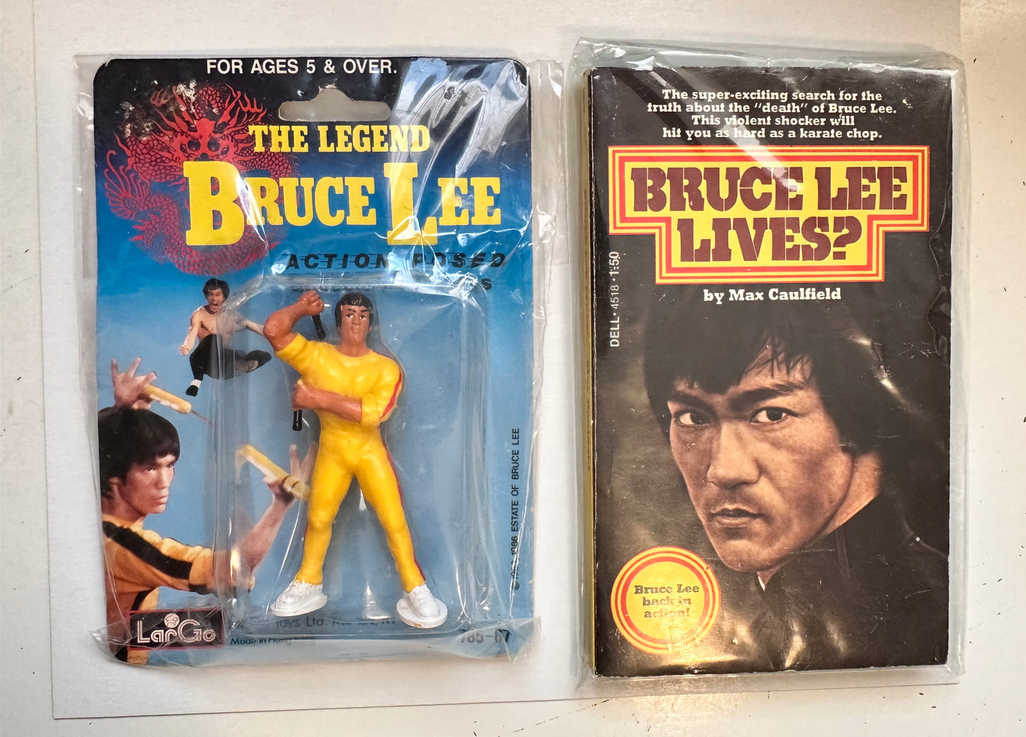 Bruce Lee rare vintage toy and book lot deal