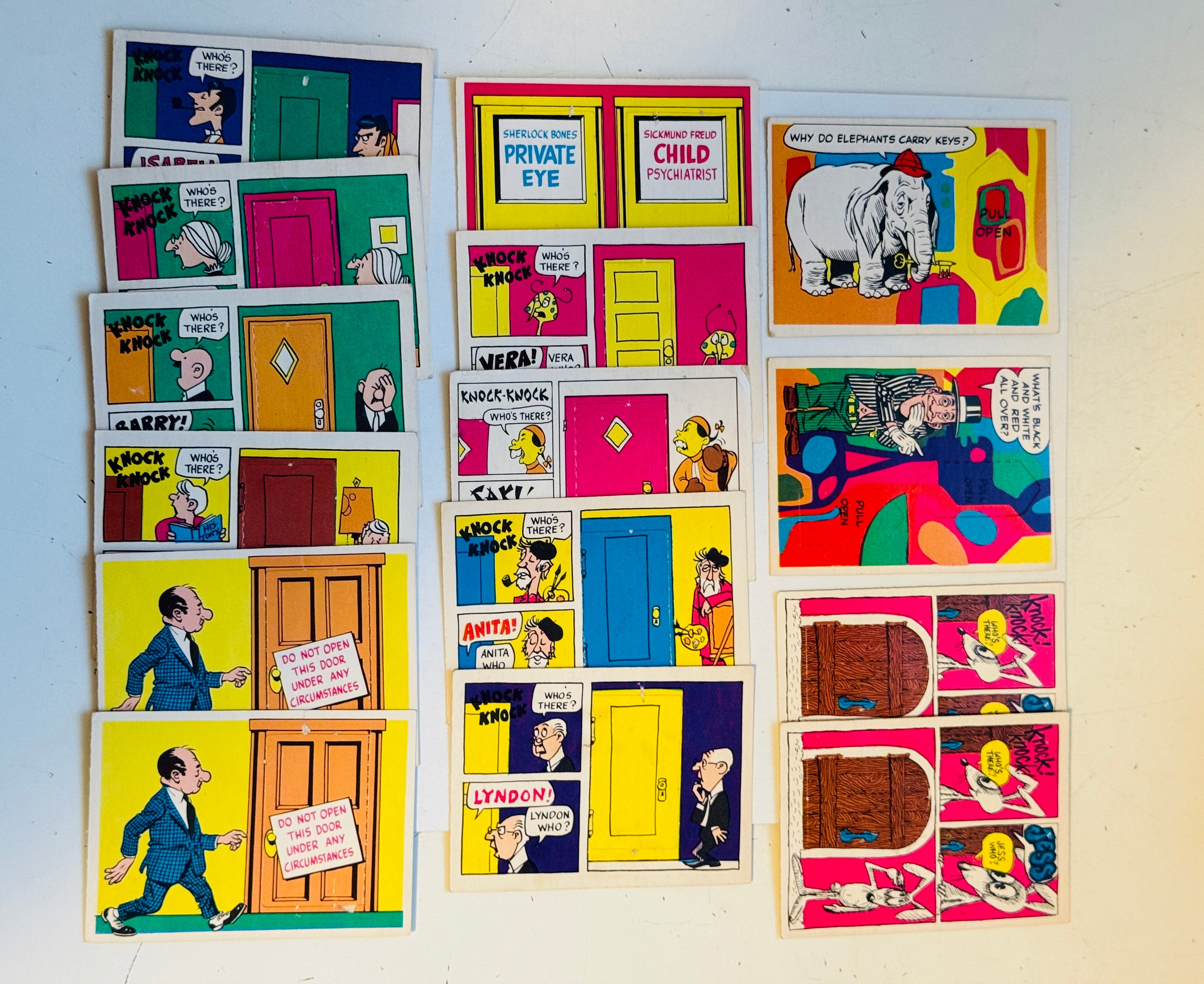 Laugh-In TV show rare 15 unpunched door insert cards lot deal 1968