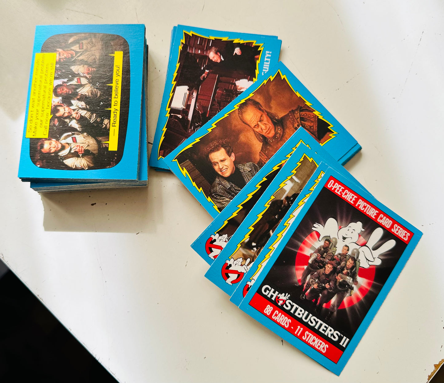 Ghostbusters 2 movie rarer version Opc Canadian cards and stickers set 1989