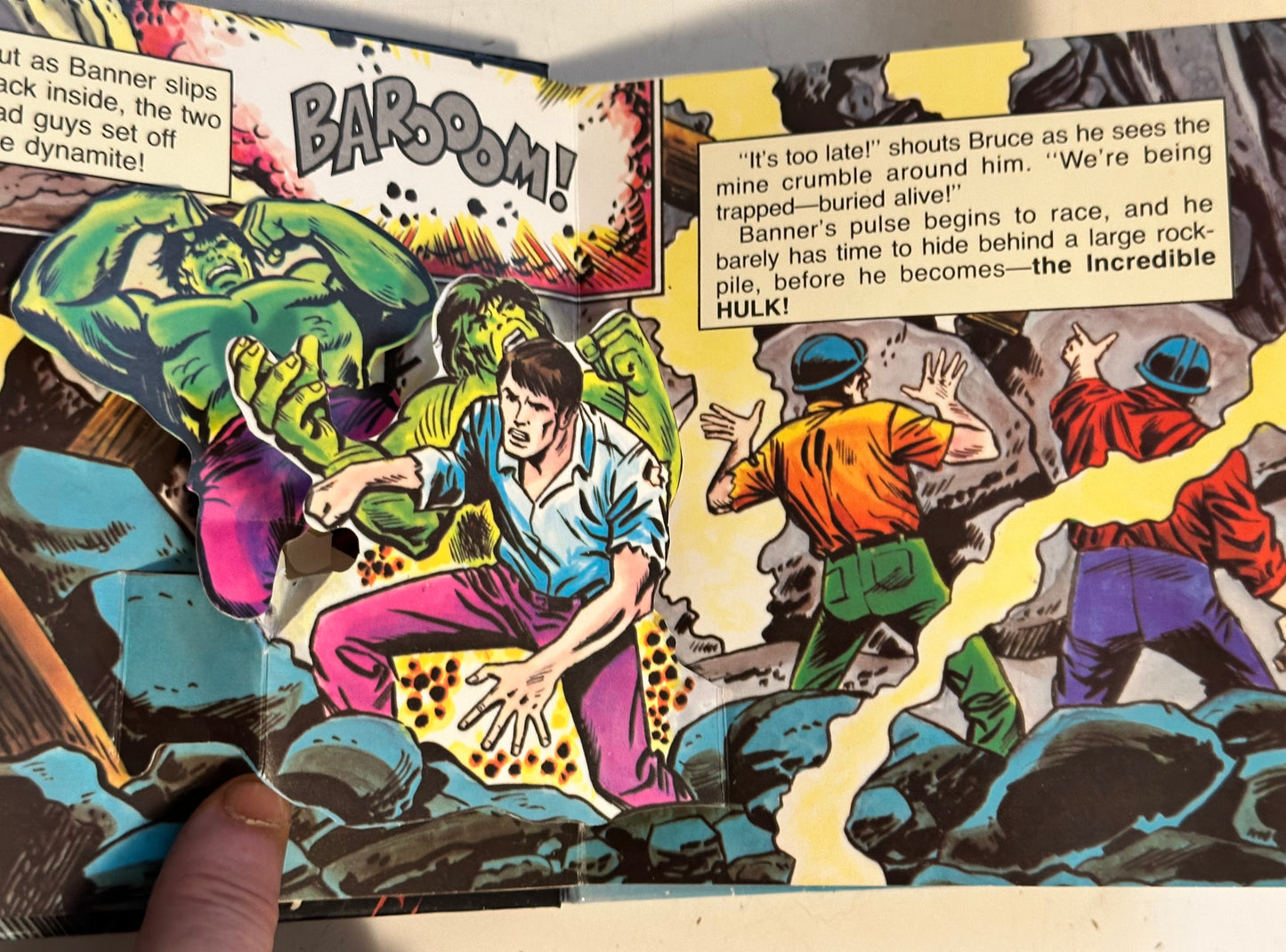 Incredible Hulk Marvel rare pop up comic book 1982