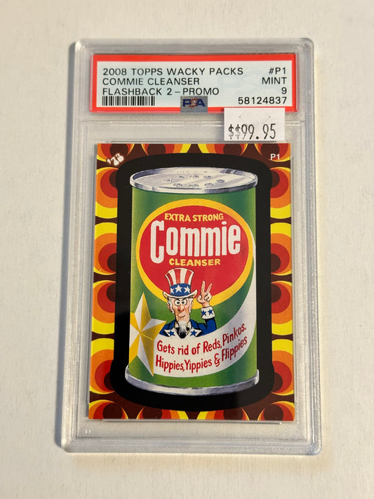 Wacky packs 2008 rare Commie promo card PSA 9 high-grade card