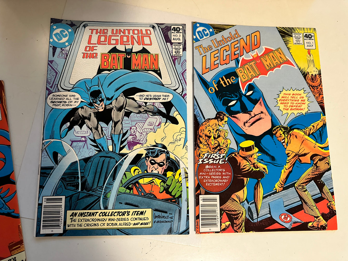 The Untold Legend of the Batman 3 series comics set 1989