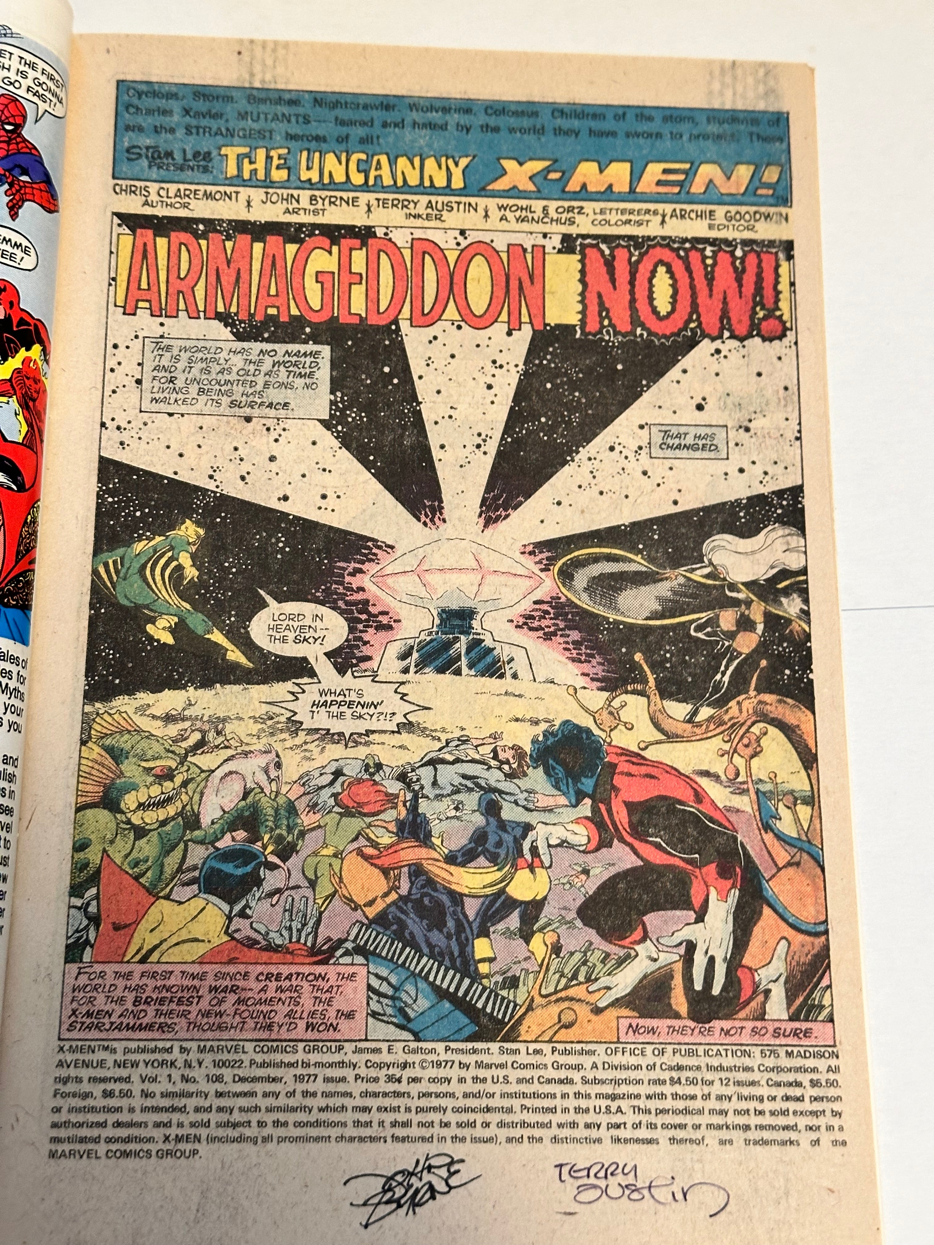 X-Men #108 (first John Byrne )high grade condition comic book 1977