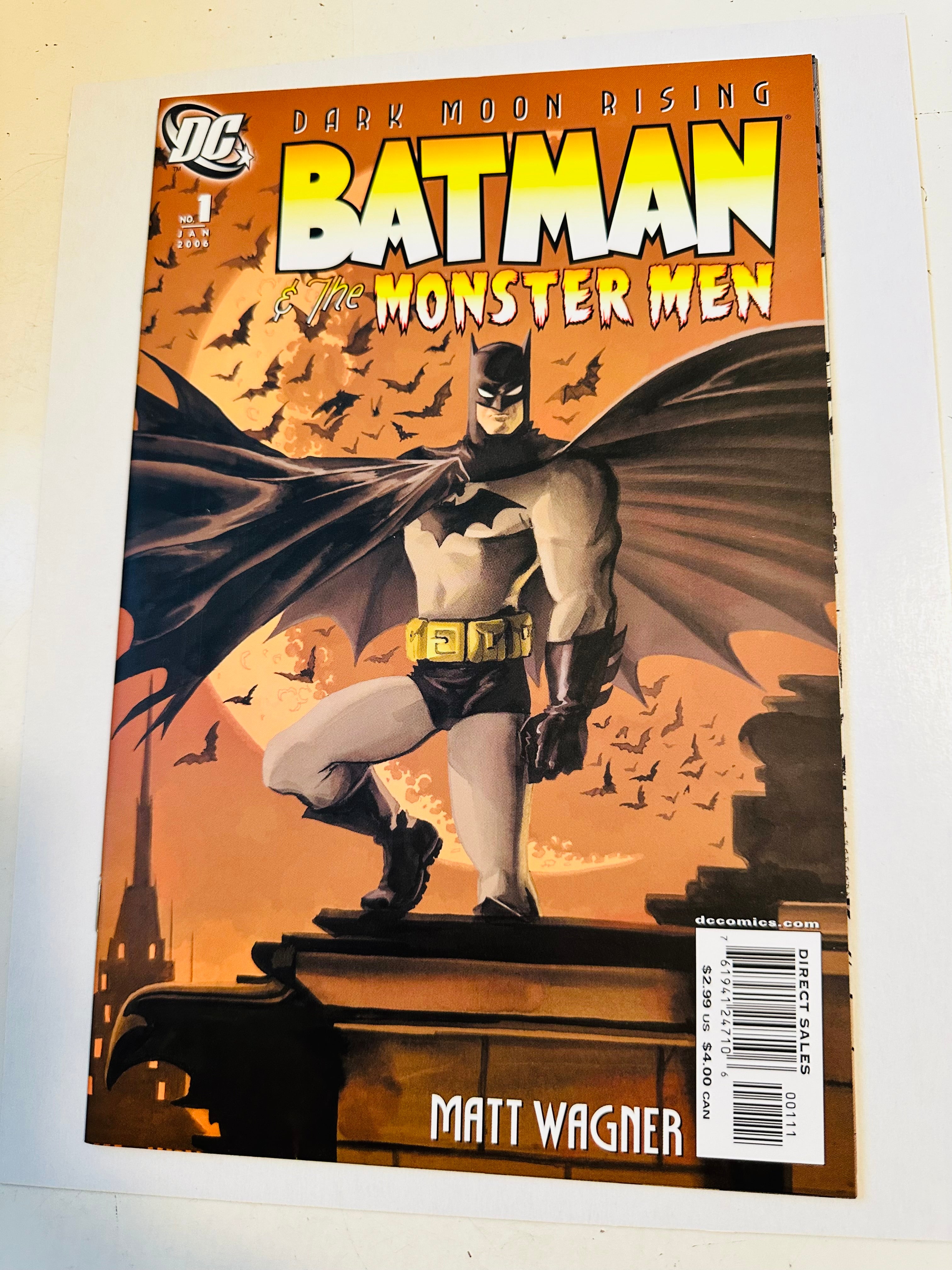 Dark moon, rising Batman in the monster man number one issue comic book