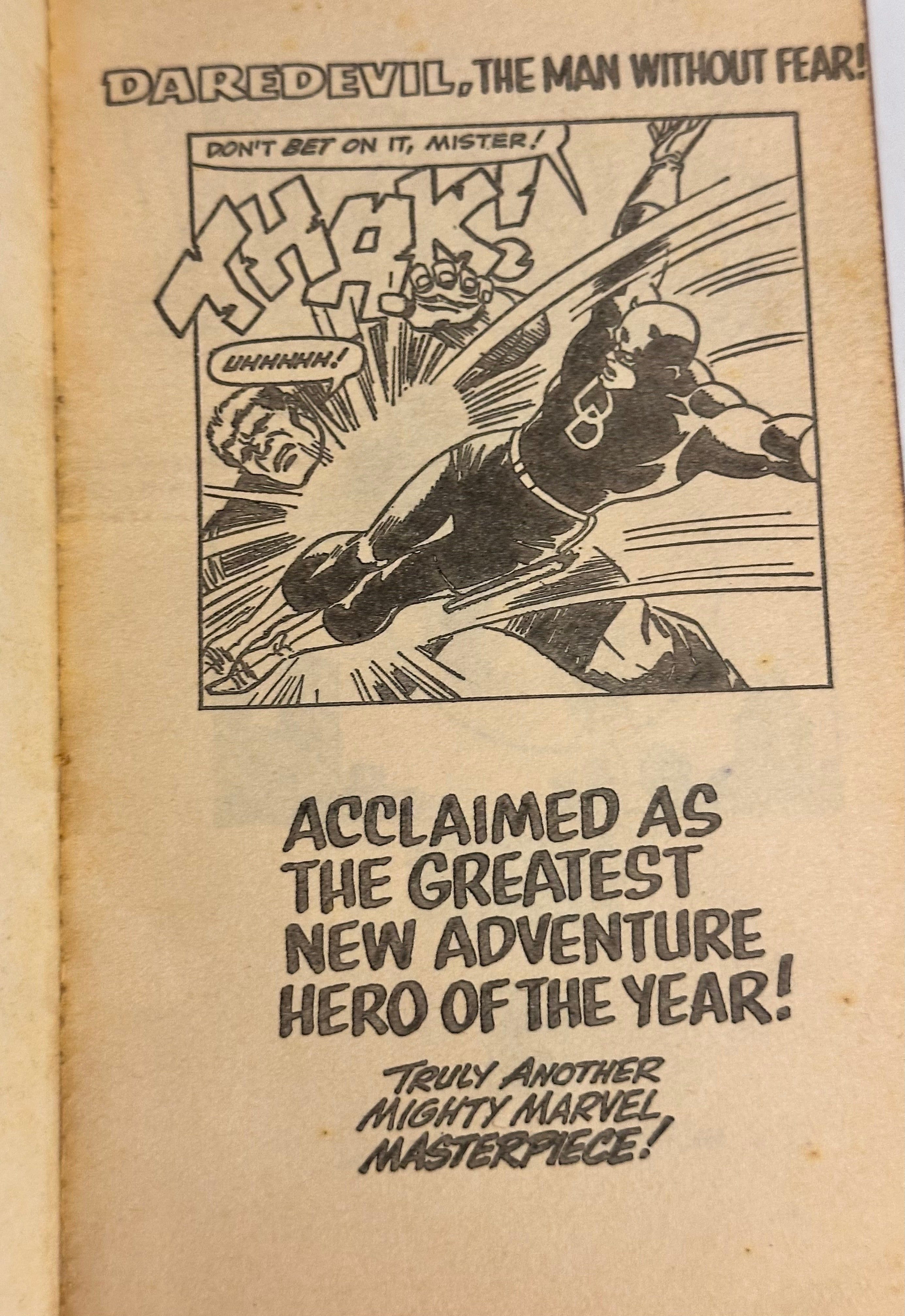 Daredevil rare vintage comic pocket book 1967