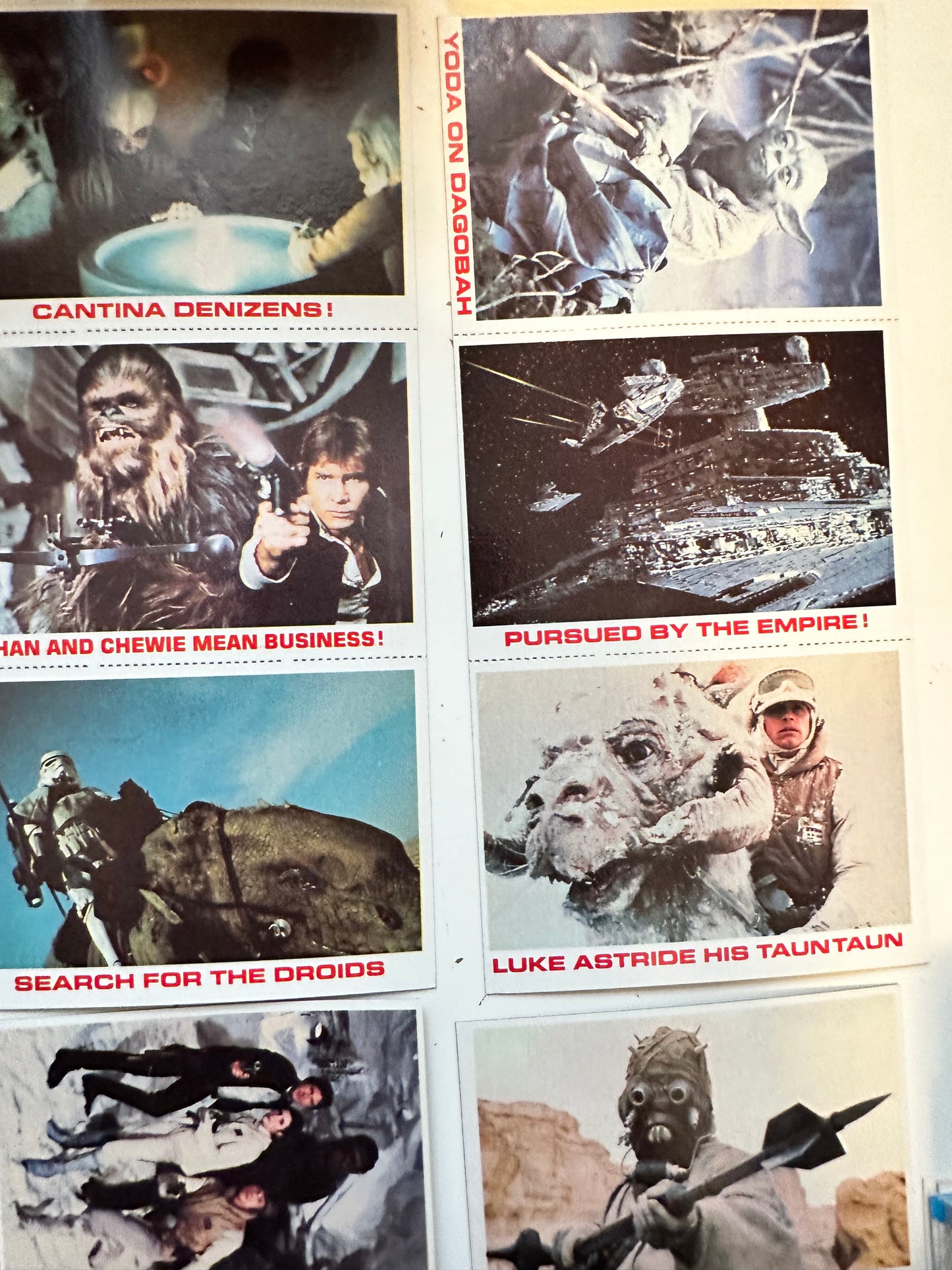 Star Wars Empire Burger King 12 panels 36 cards set 1980.