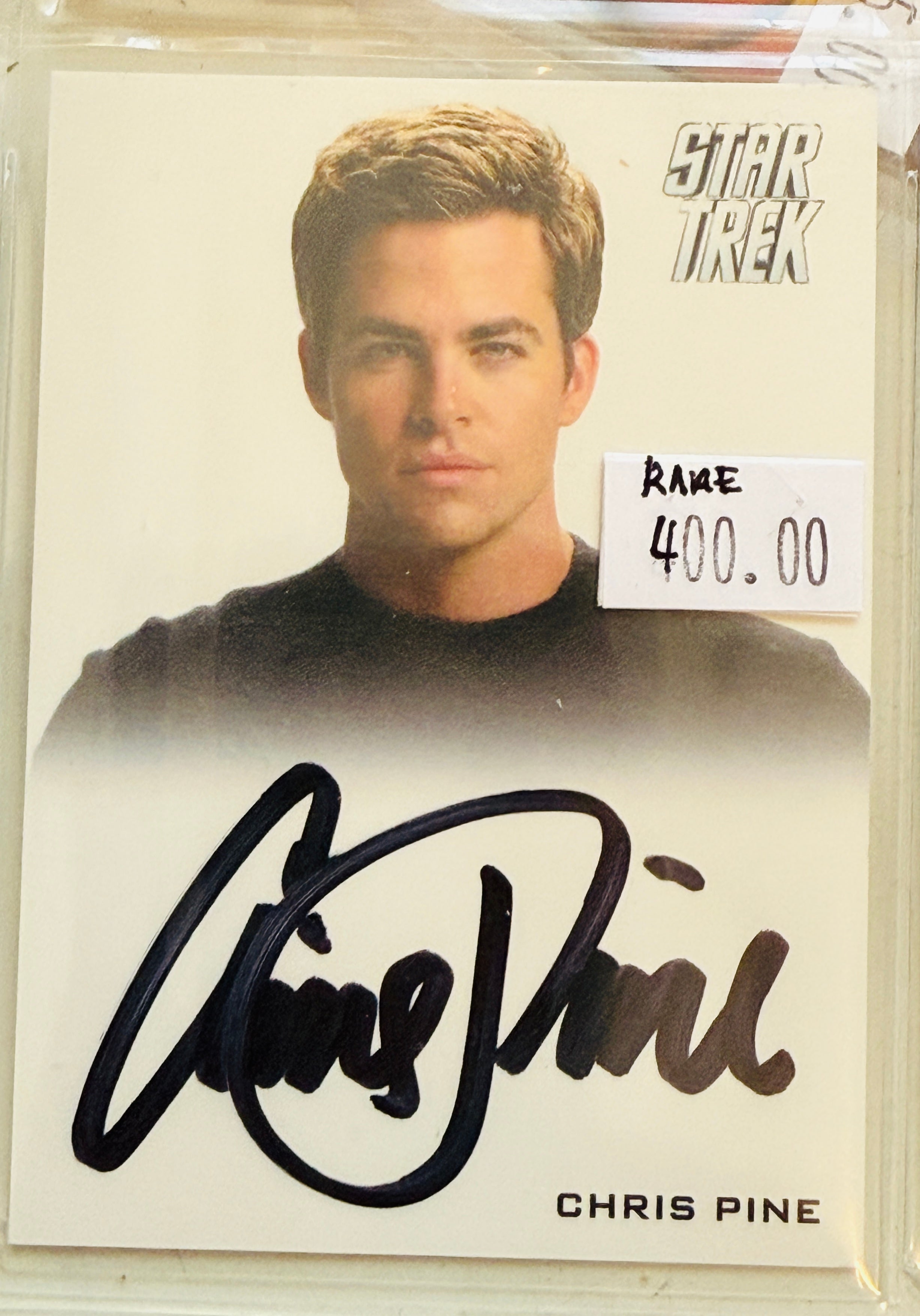 Star Trek Chris Pine rare autograph insert card 2010