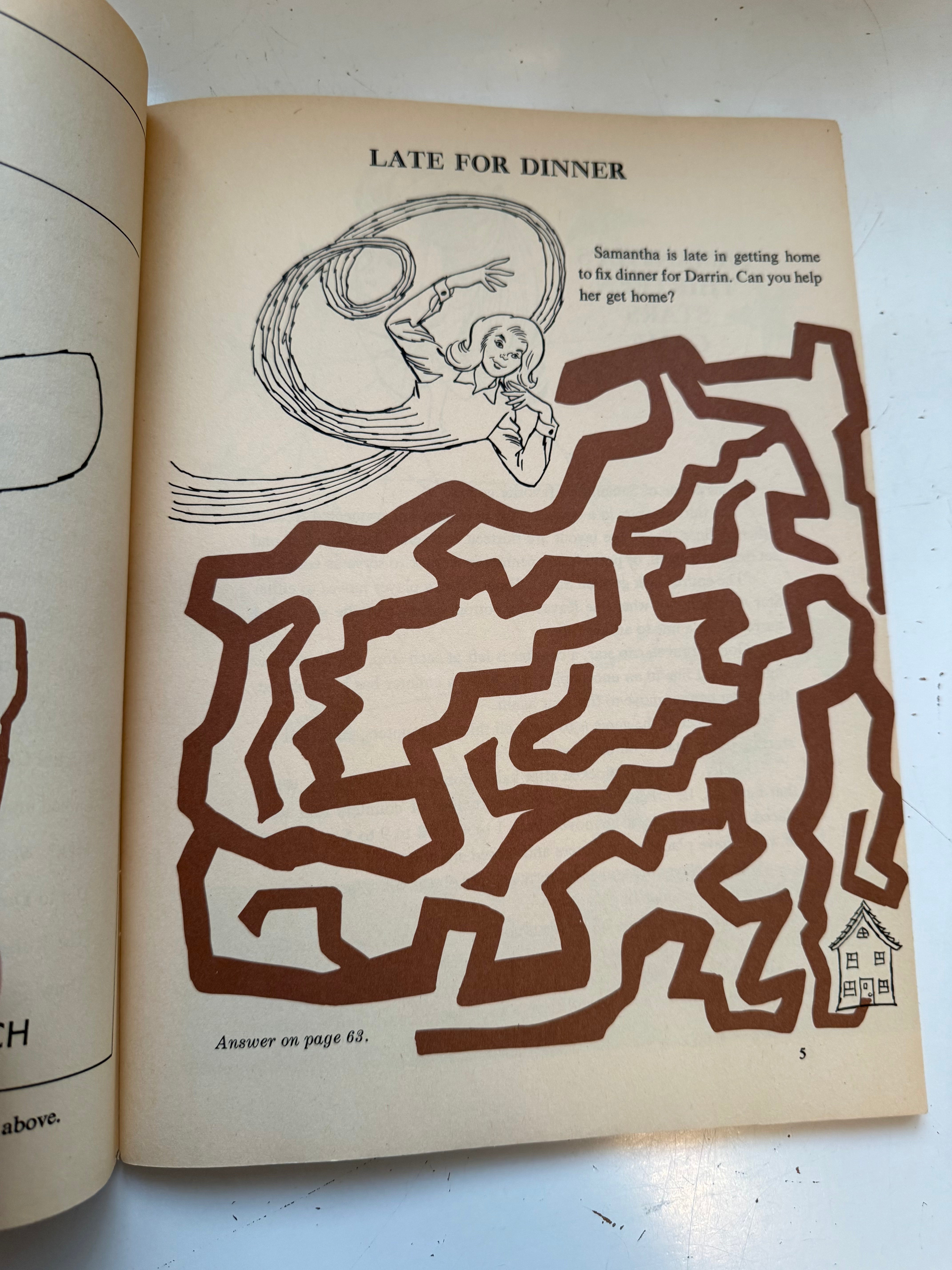 Bewitched TV show fun activity book 1965