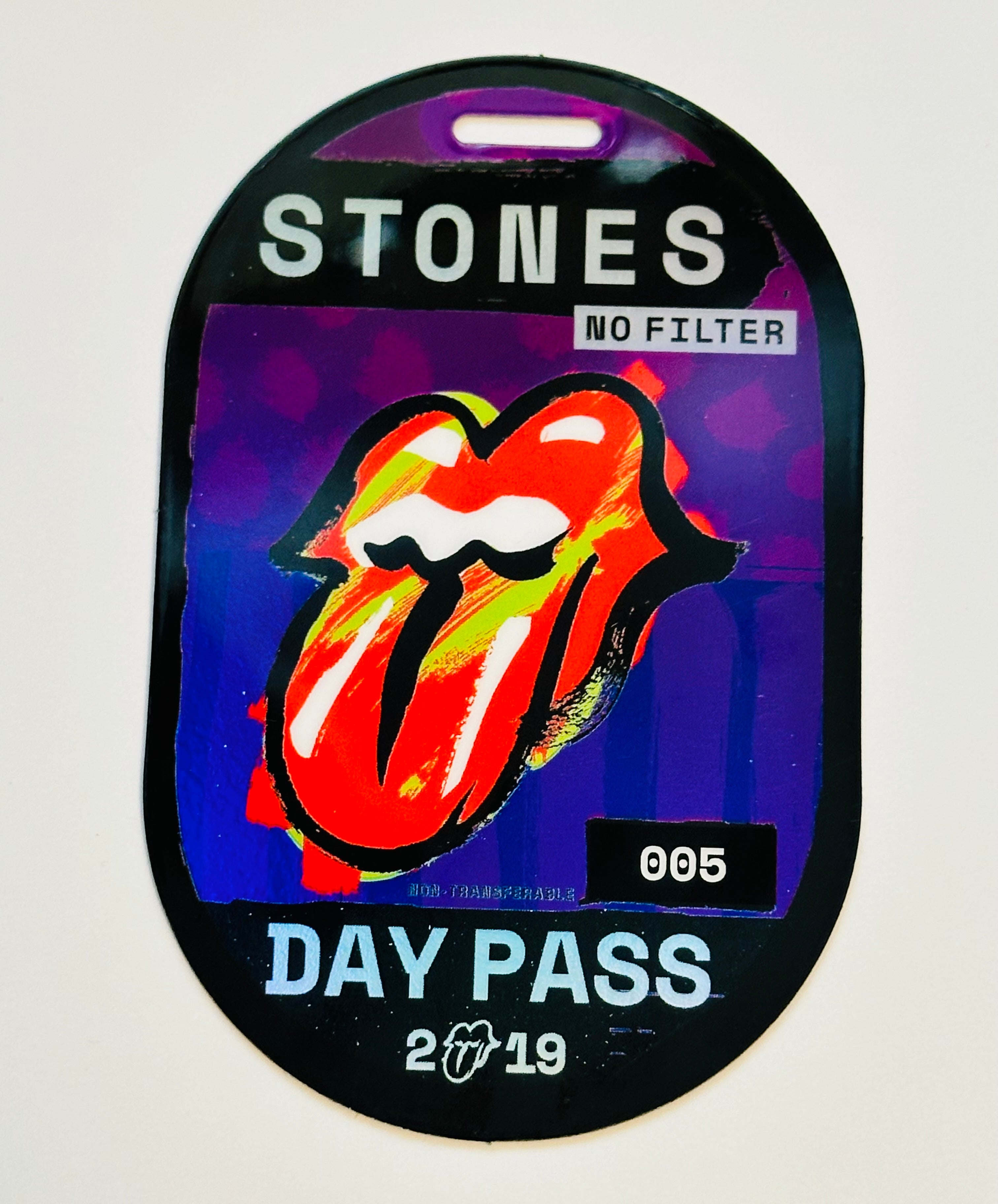 Rolling Stones rare backstage concert pass laminated 2019