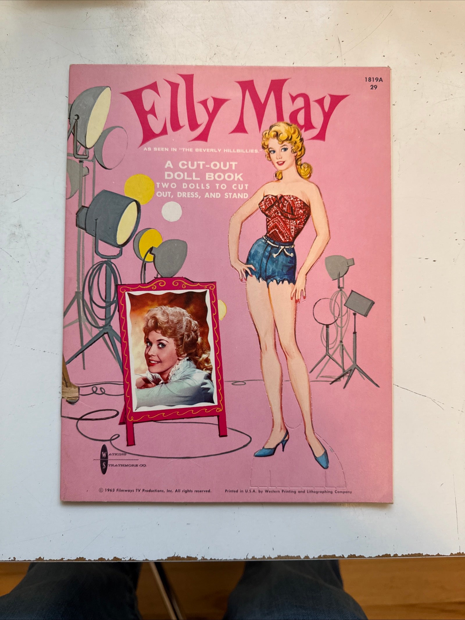 The Beverly hillbillies Elly May rare autograph cut-out doll book 1963 with COA