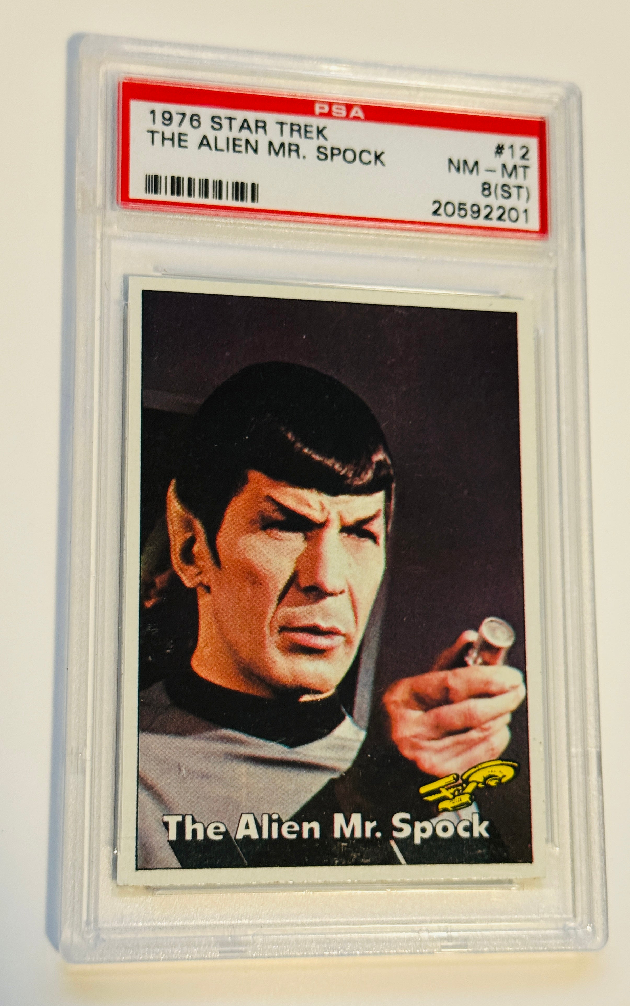 Star Trek, the alien Mr. Spock rare vintage PSA eight graded card 1976