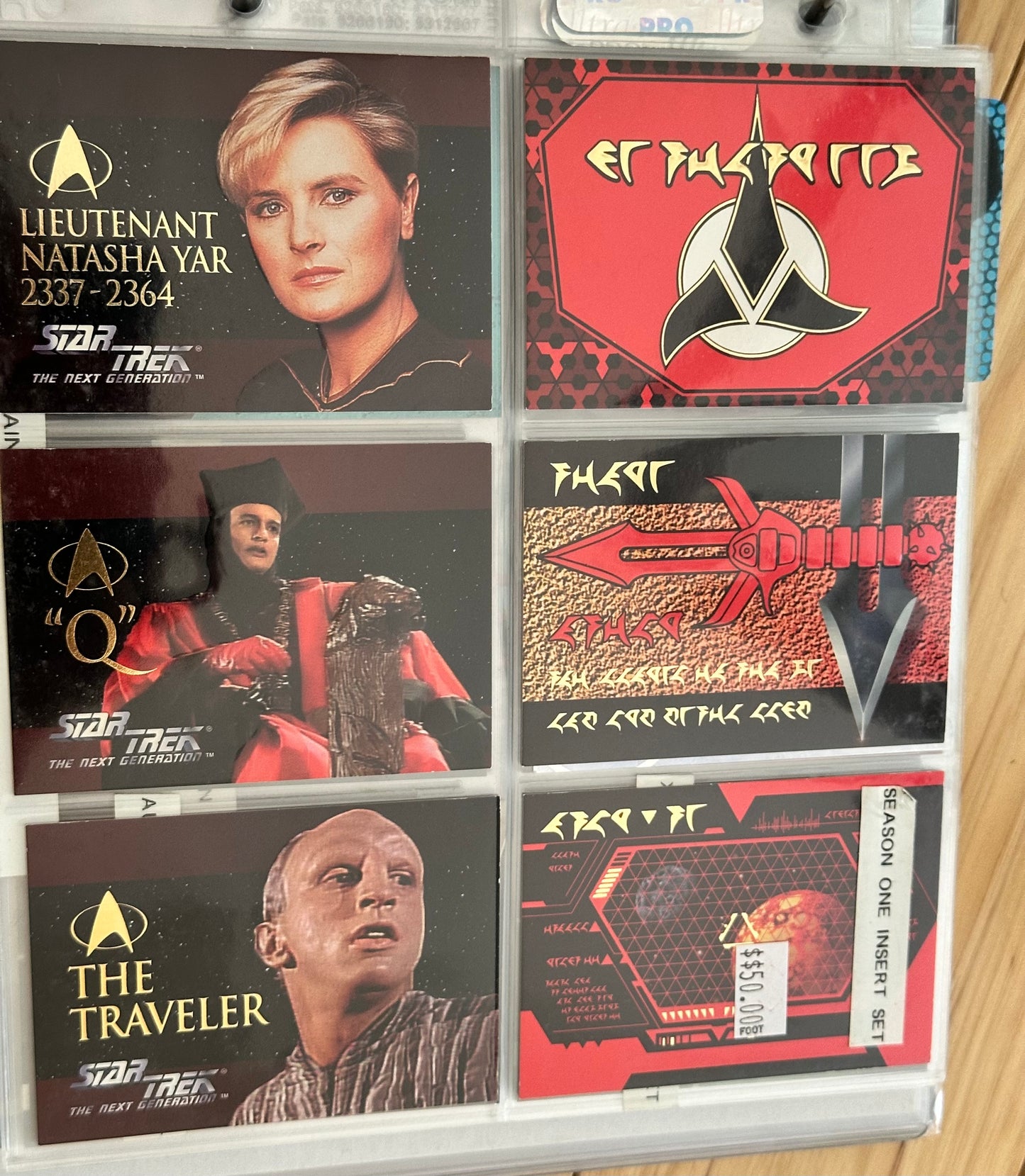 Star Trek season one insert card set