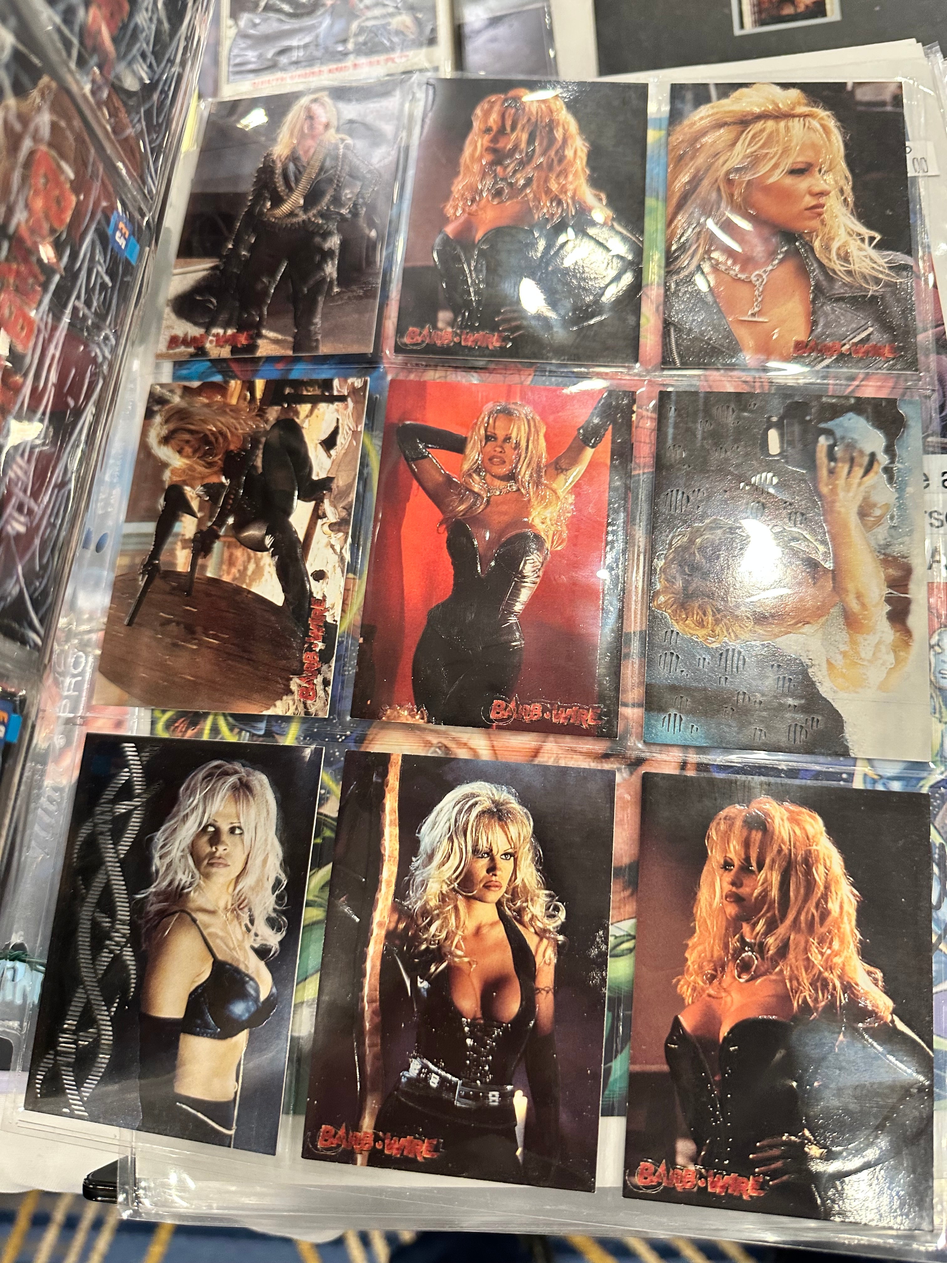 Barbed wired movie cards set with Pamela Anderson plus all insert sets 1996