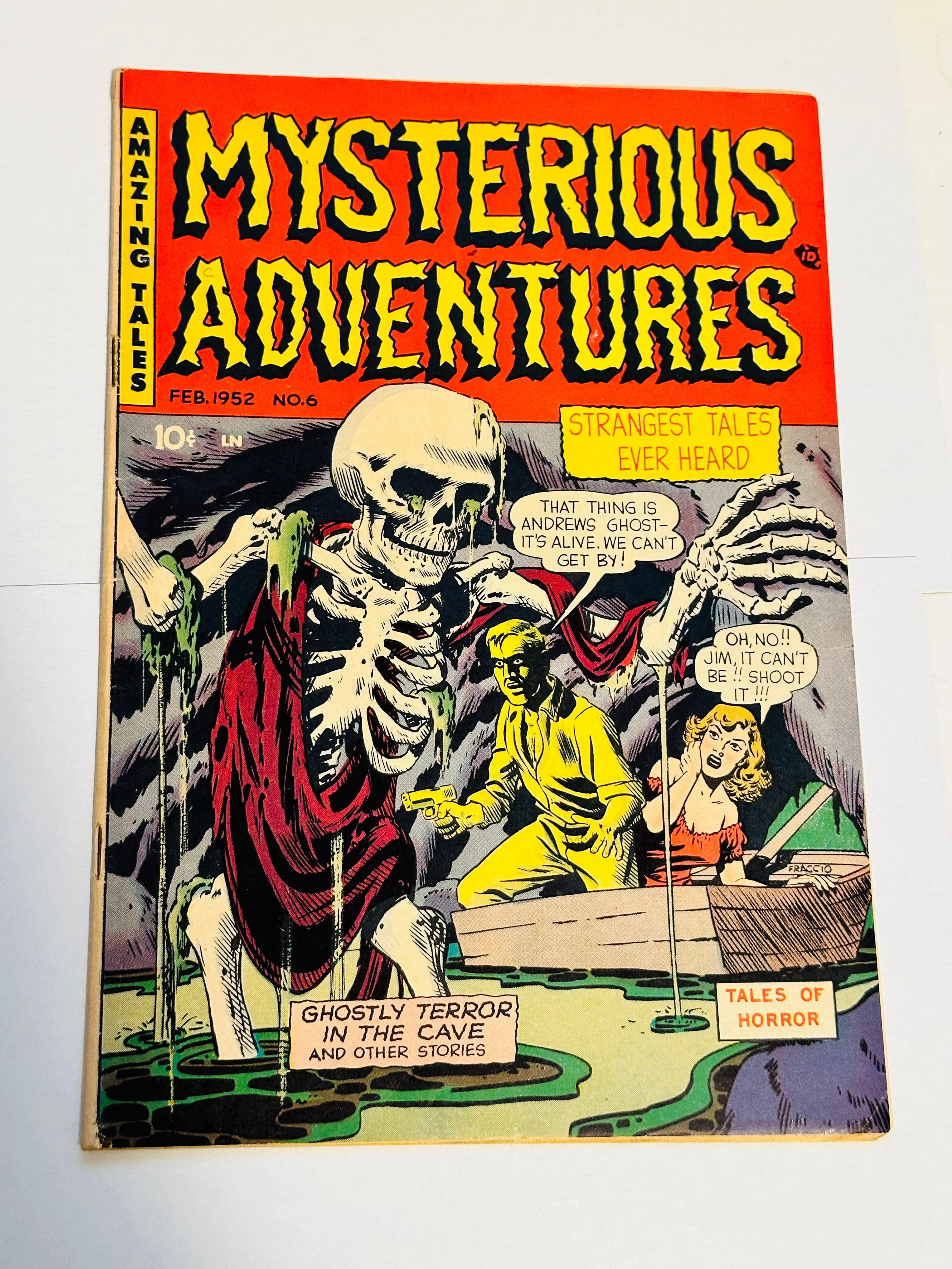 Mysterious adventures Horror comic book #6 from 1952