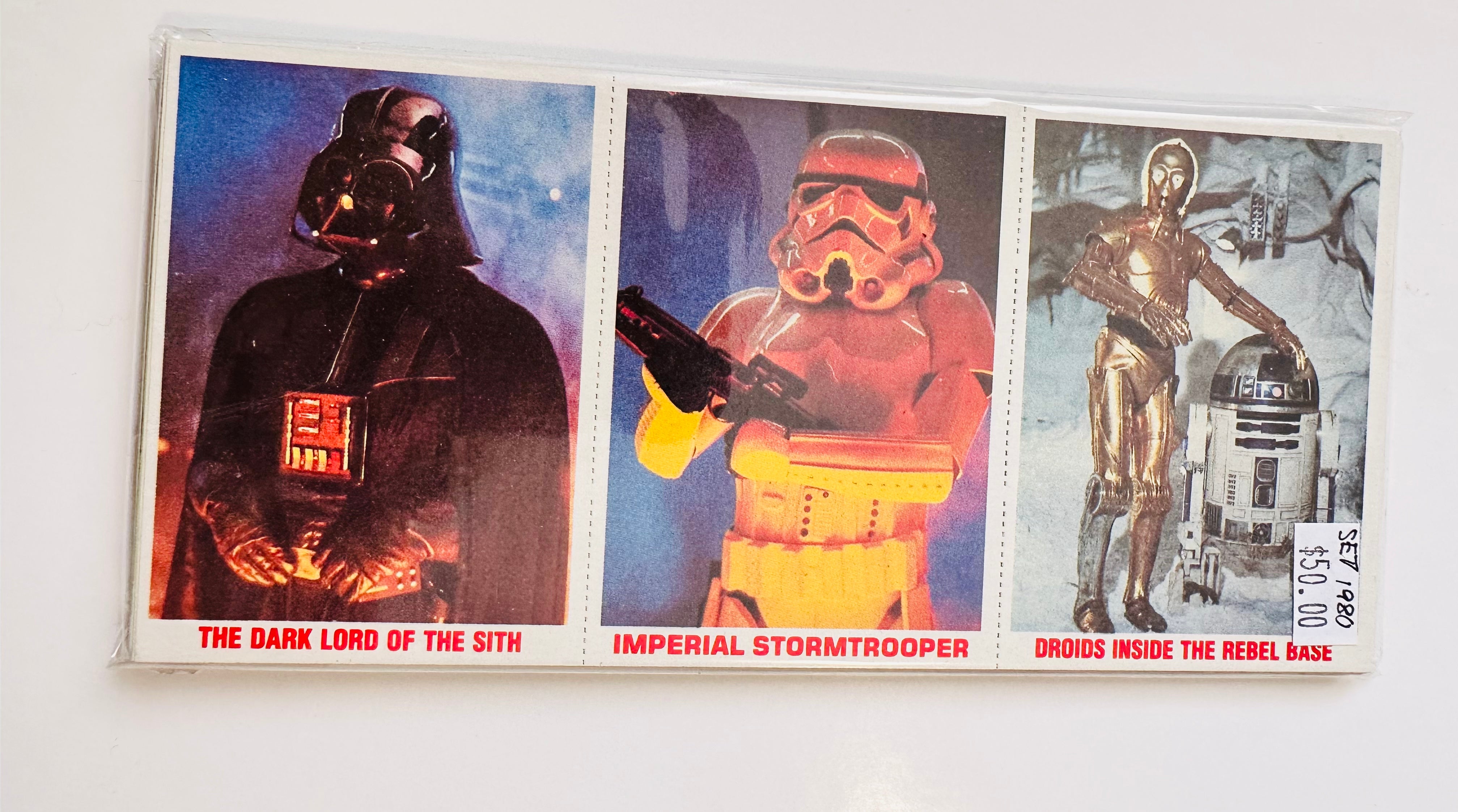 Star Wars Empire Burger King 12 panels 36 cards set 1980.