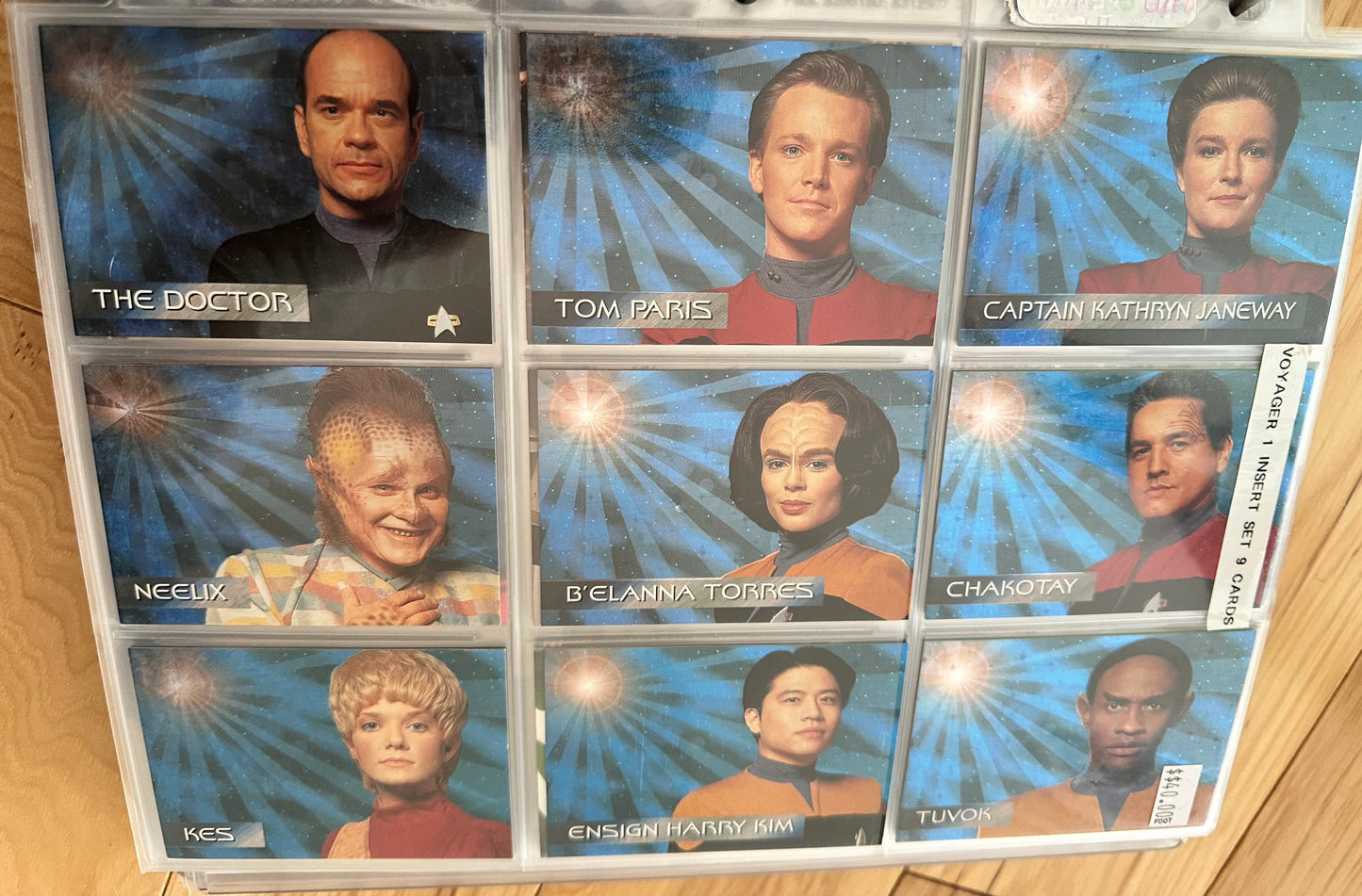 Star Trek Voyager foil insert card set 1990s