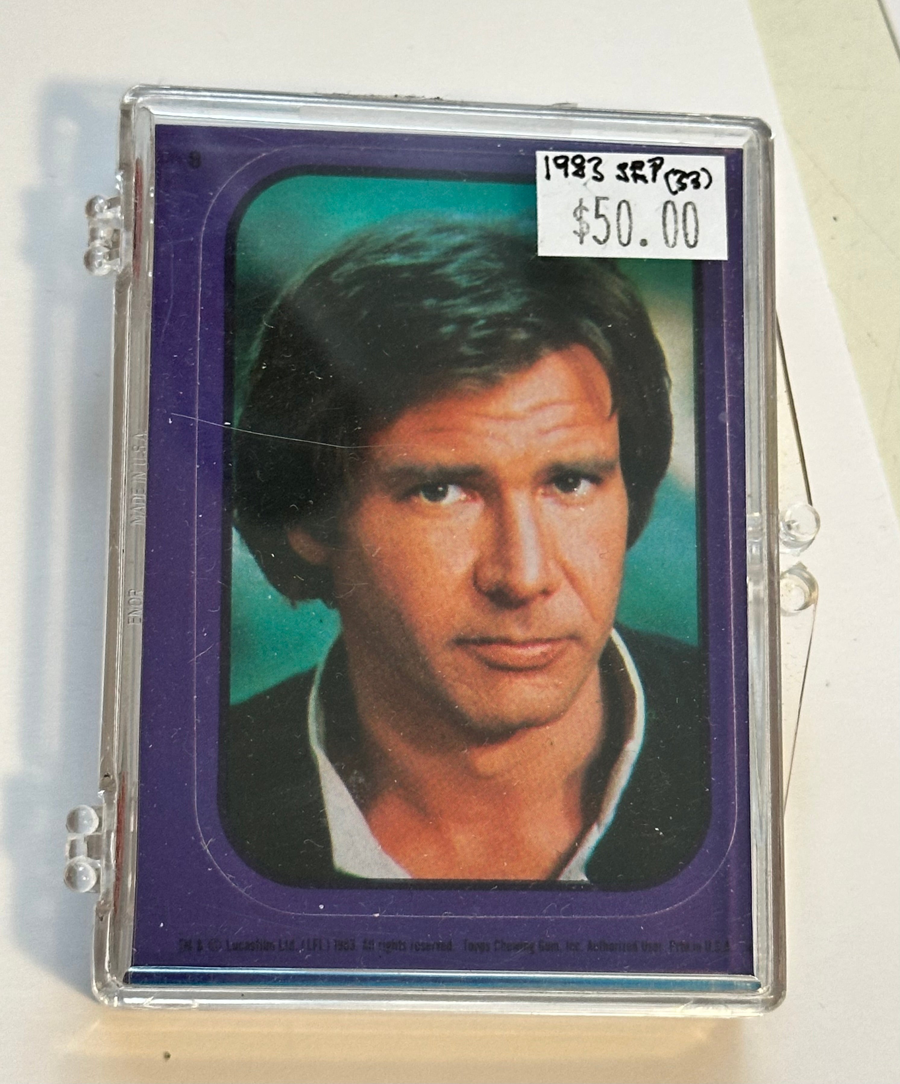 Star Wars return of the Jedi stickers card set 1983